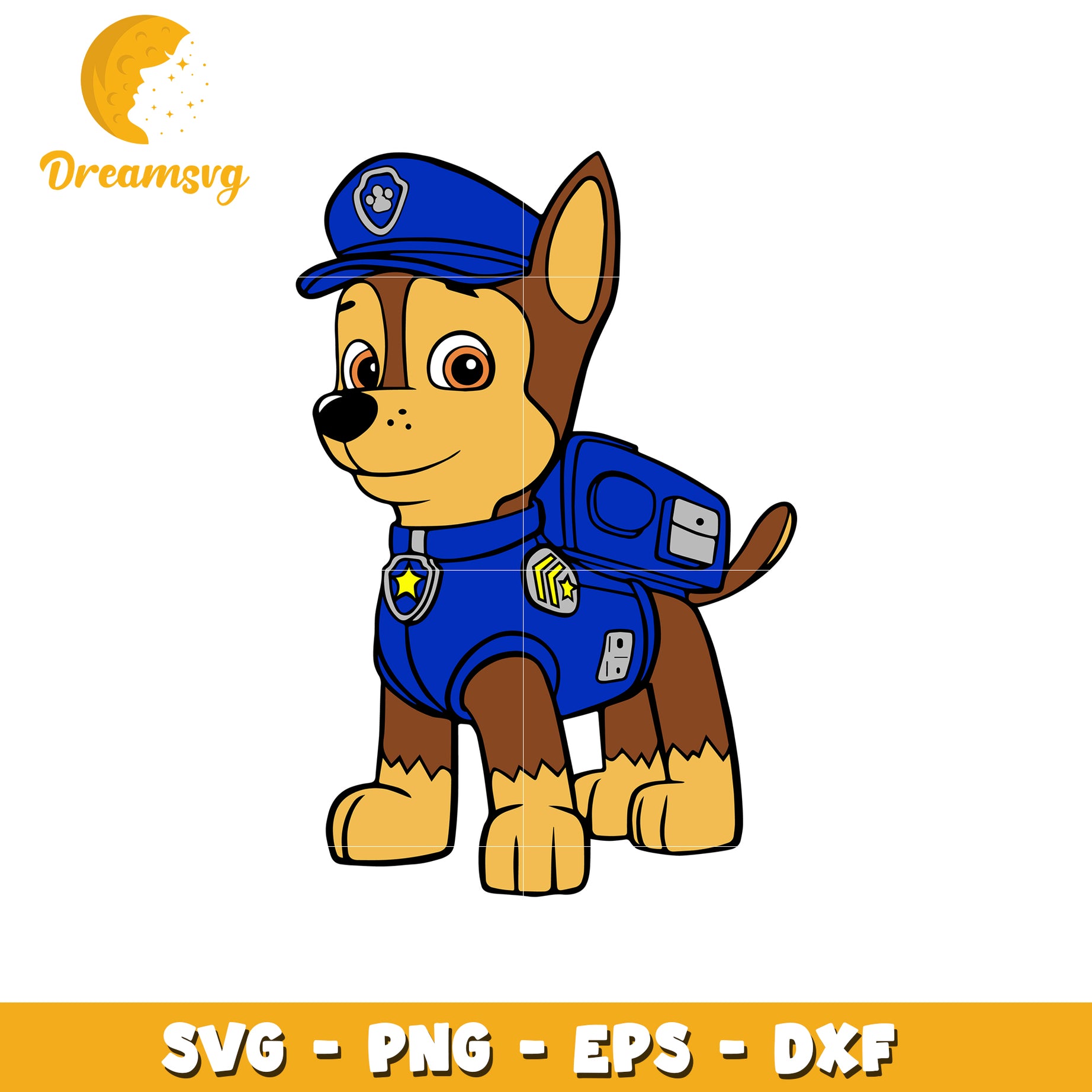 Chase Paw Patrol SVG PNG EPS DXF Cut File