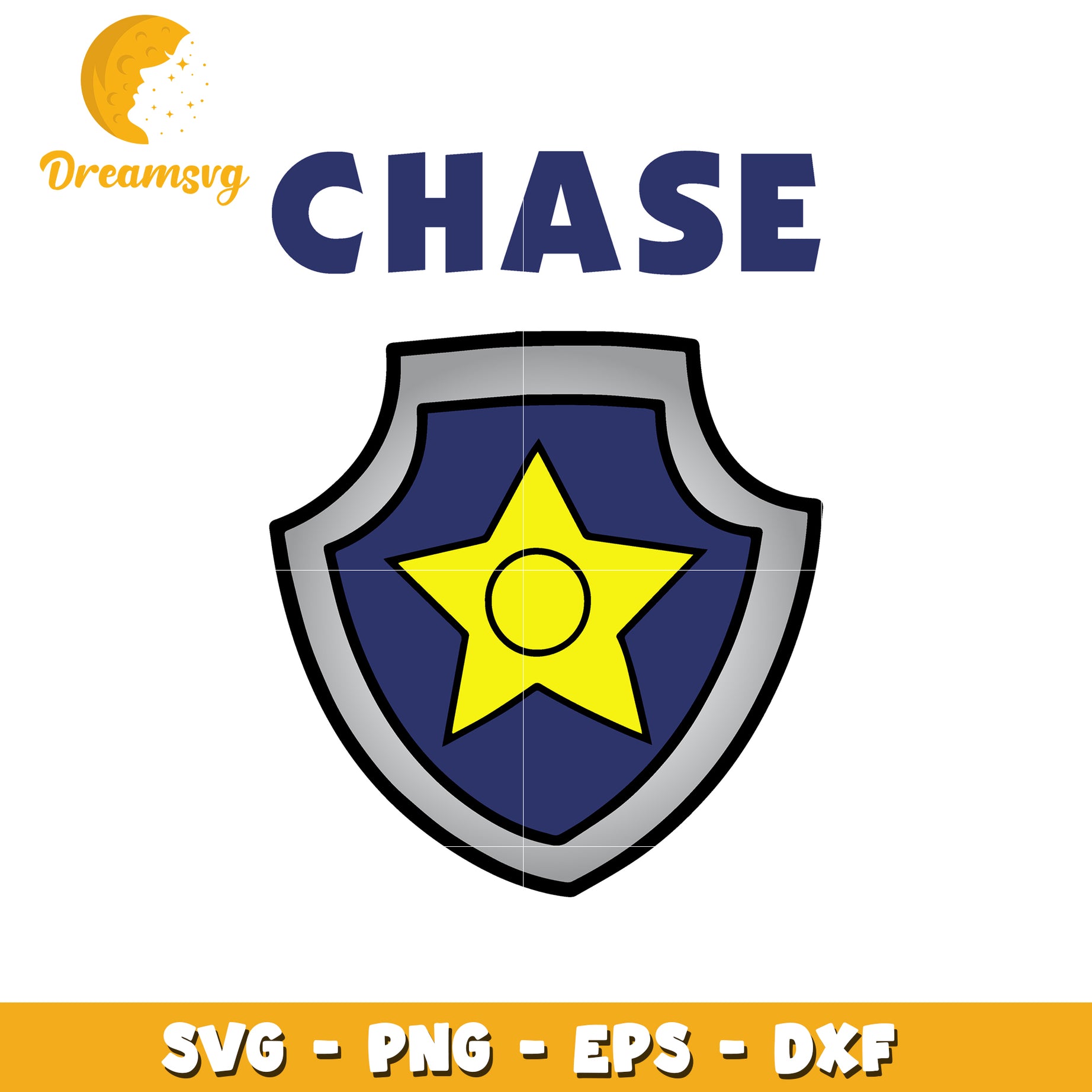 Chase Paw Patrol SVG Shield PNG EPS DXF