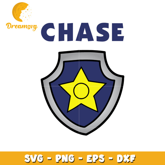 Chase Paw Patrol SVG Shield PNG EPS DXF