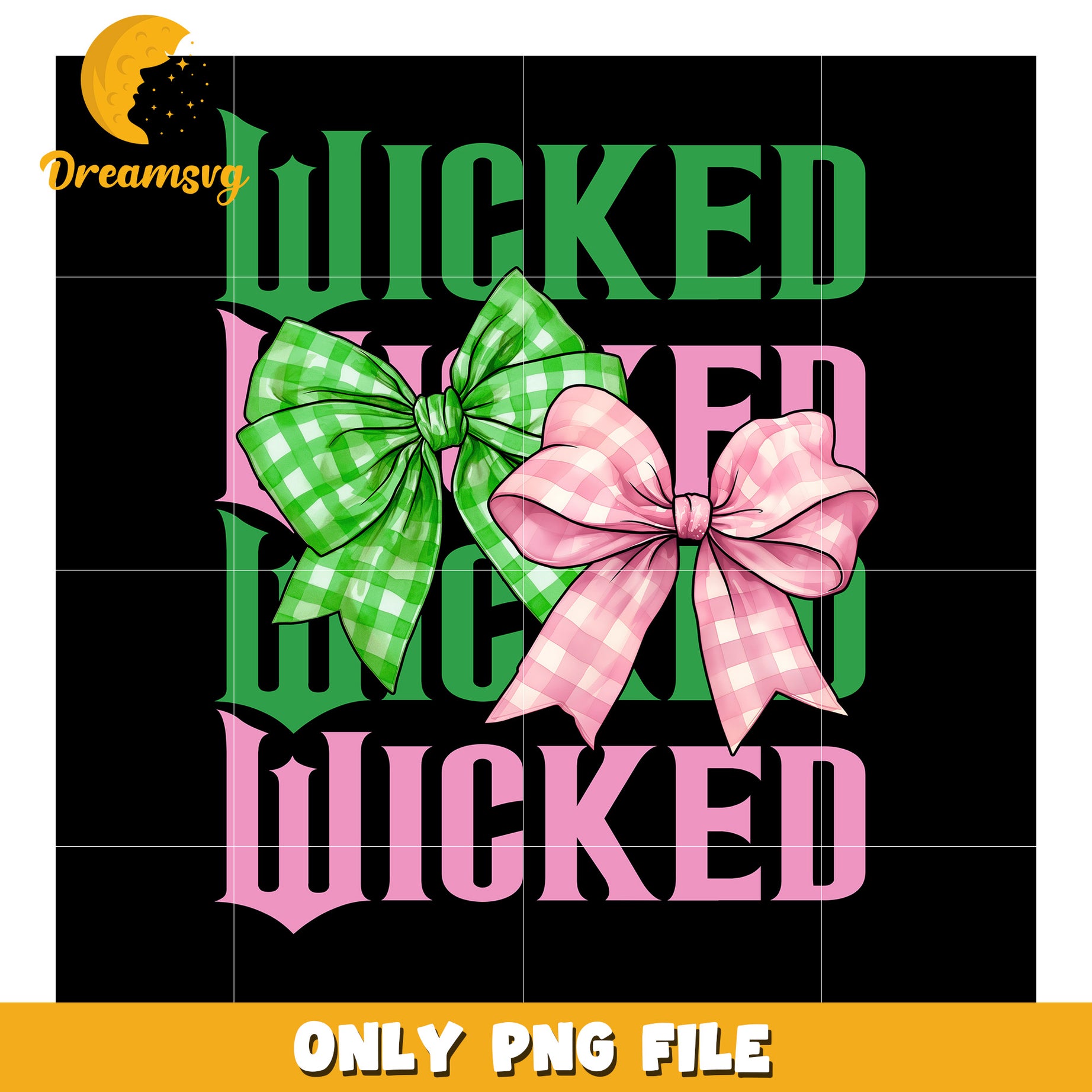 Checkered Coquette Bow Wicked Movie png, wicked characters png, wicked new season png