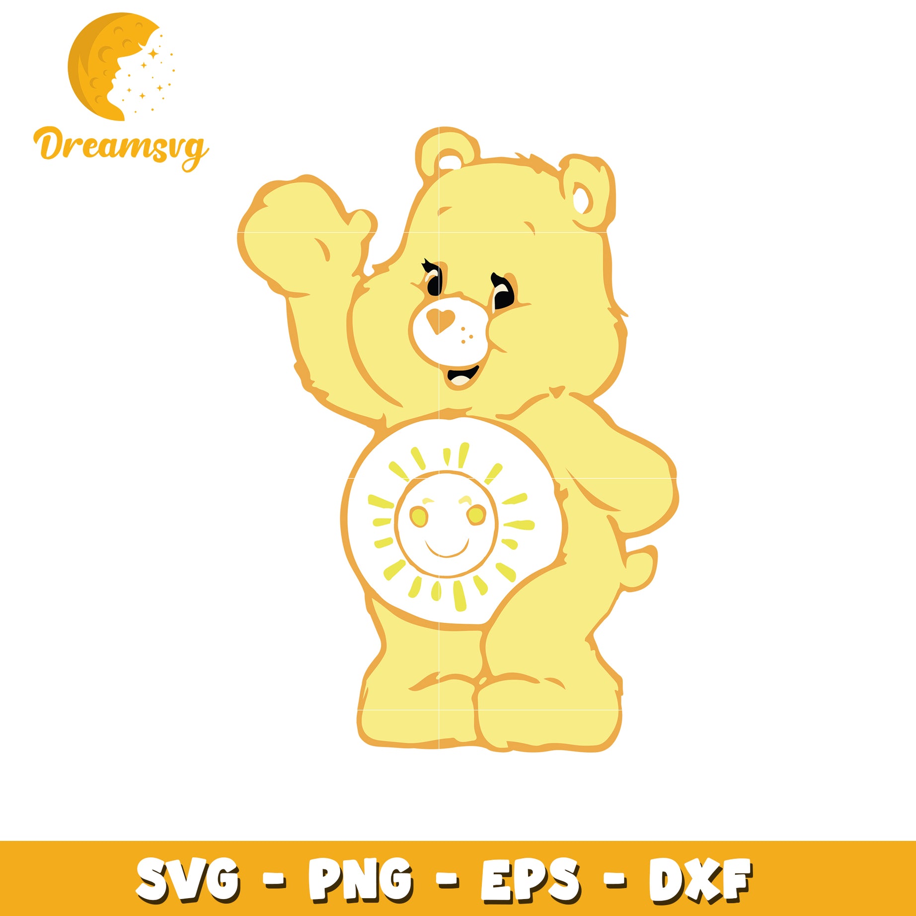 Cheer Bear SVG PNG EPS DXF Cut File