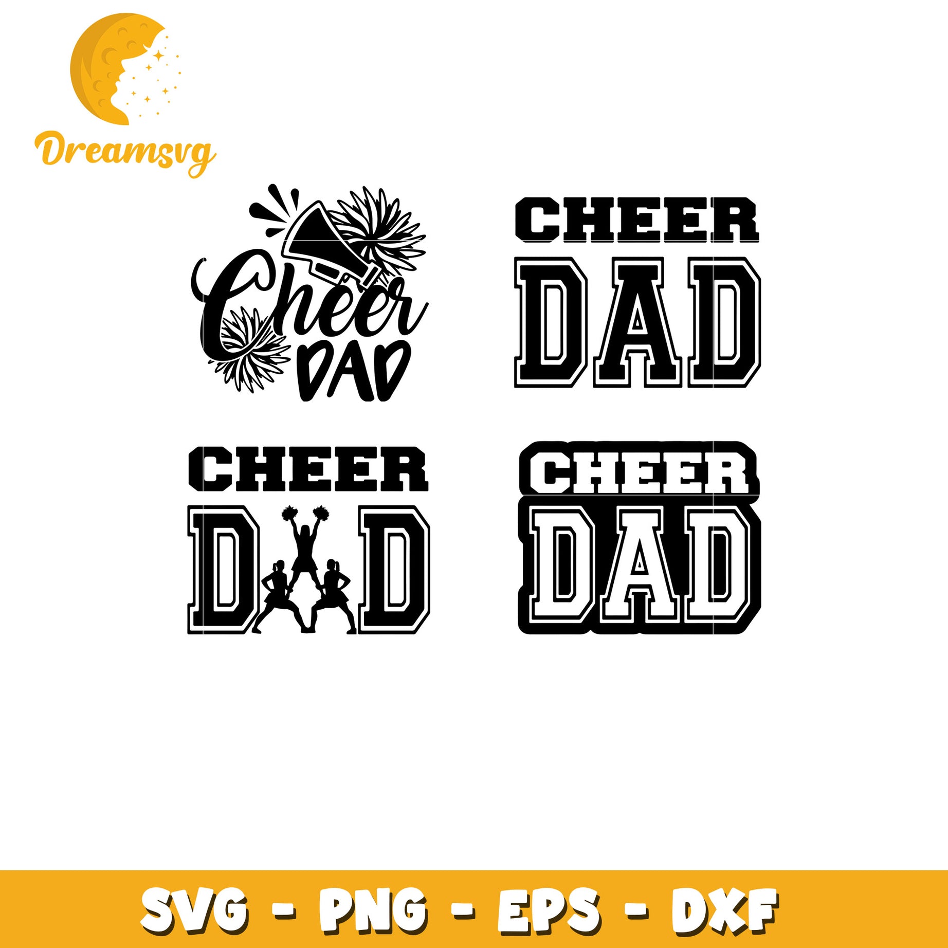 Cheer Dad bundle svg, Cheerleader team svg, dad svg