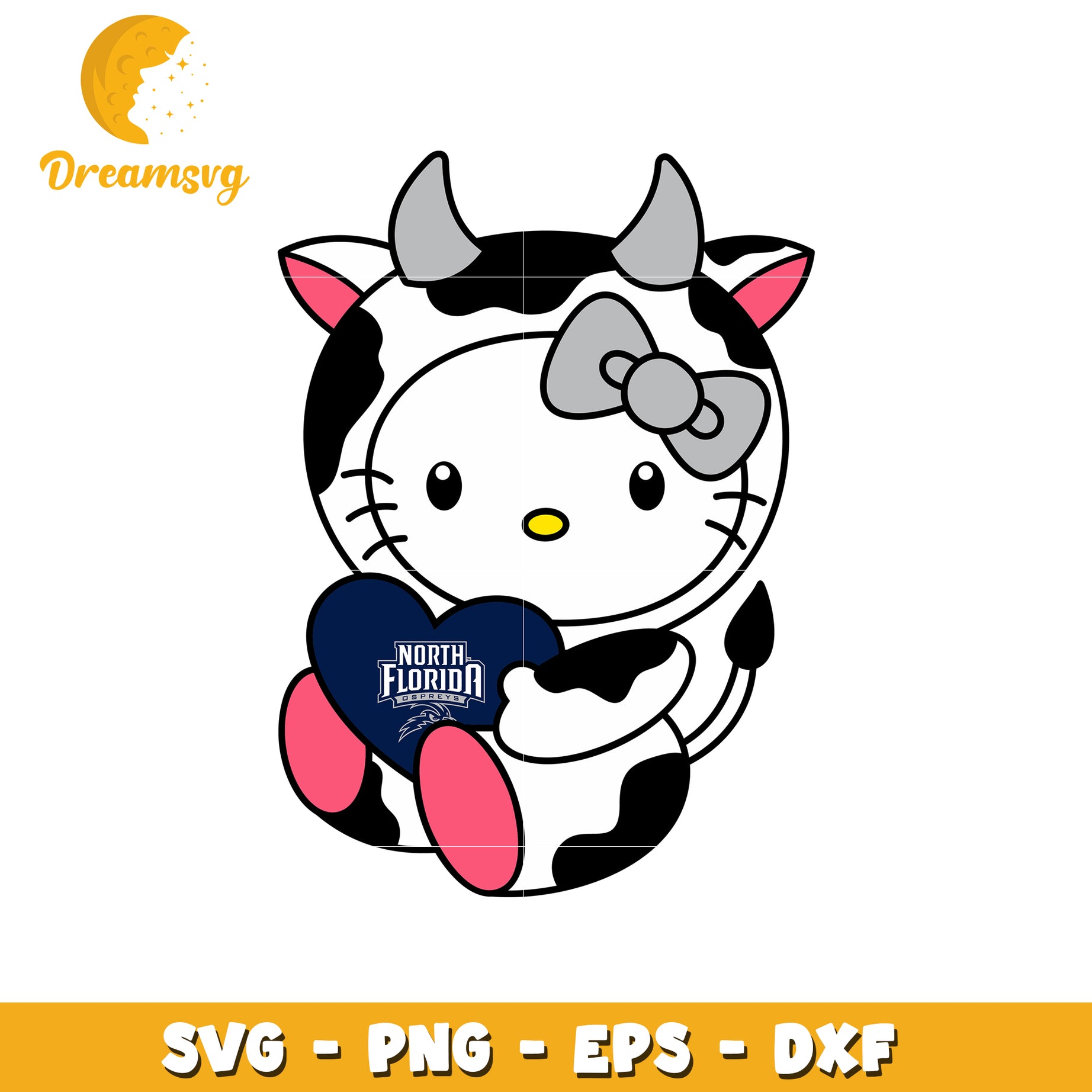 Cheerful Cow Hello Kitty North Florida SVG Design