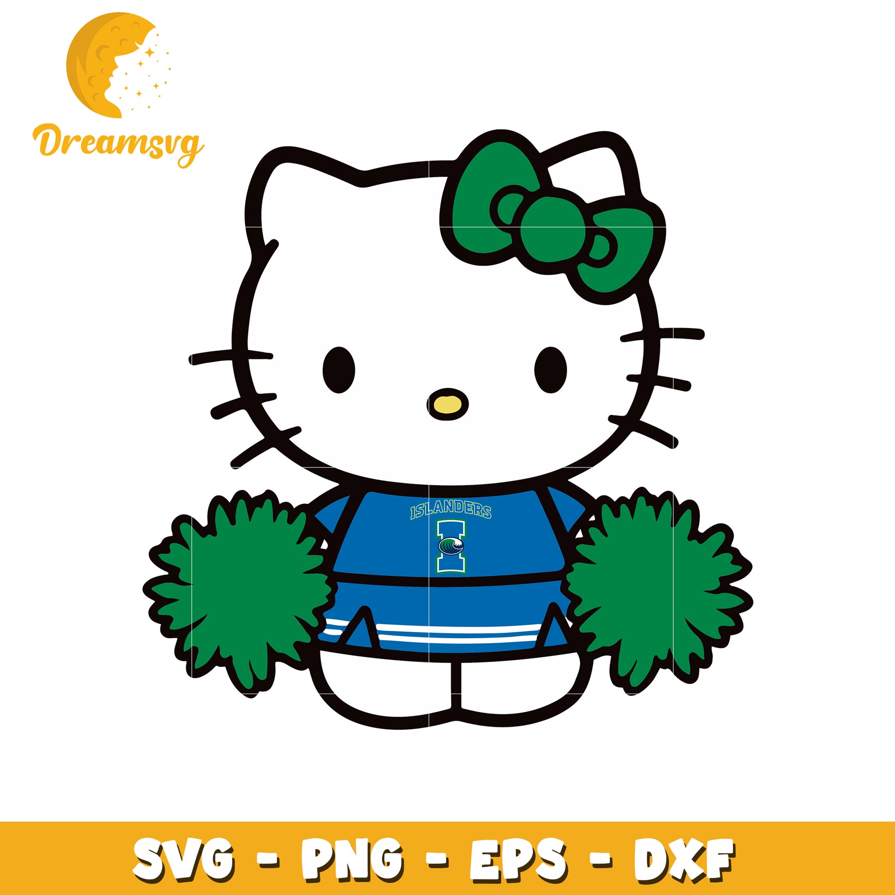 Cheerful Hello Kitty SVG Cheerleader Design File