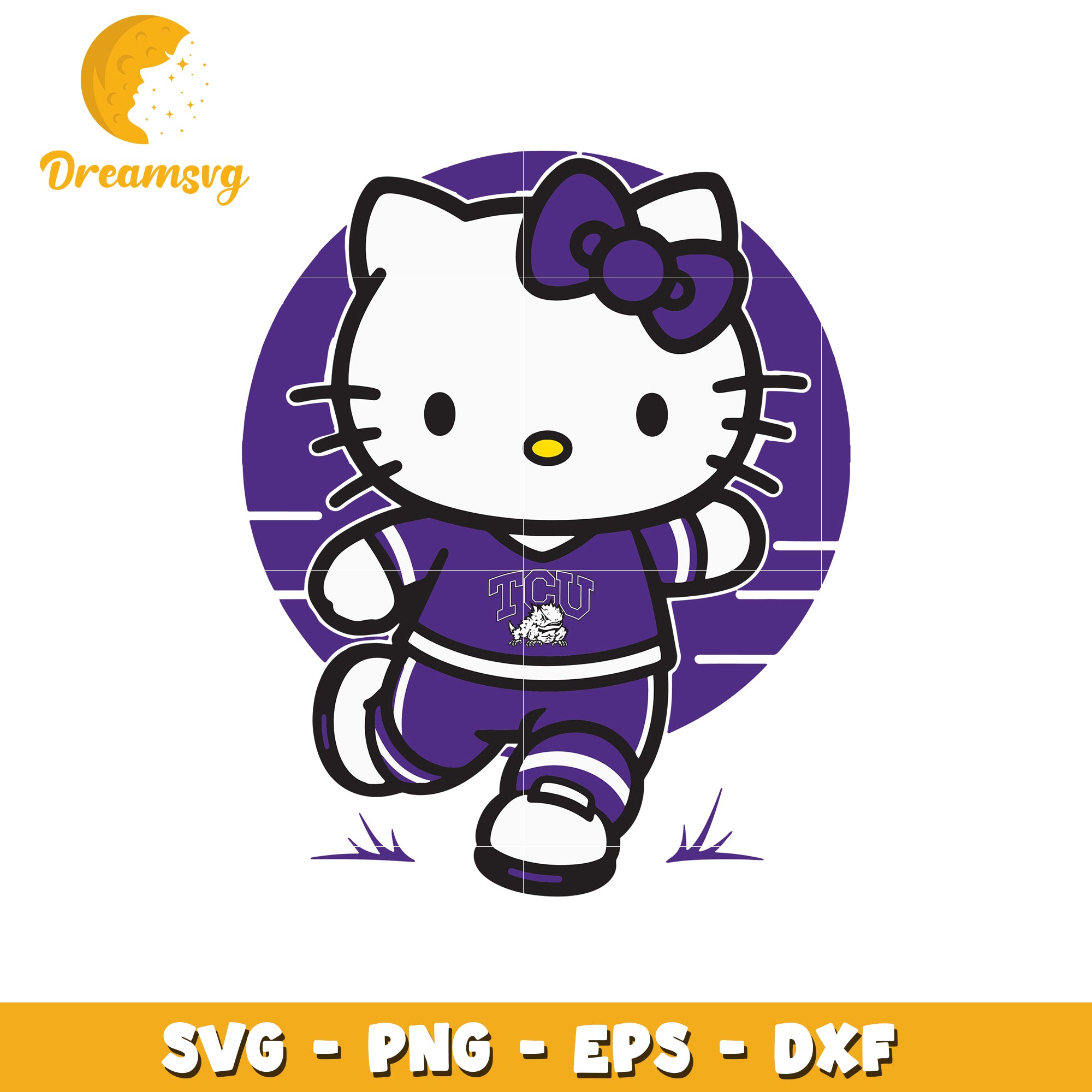 Cheerful Hello Kitty TCU SVG Design for Fans