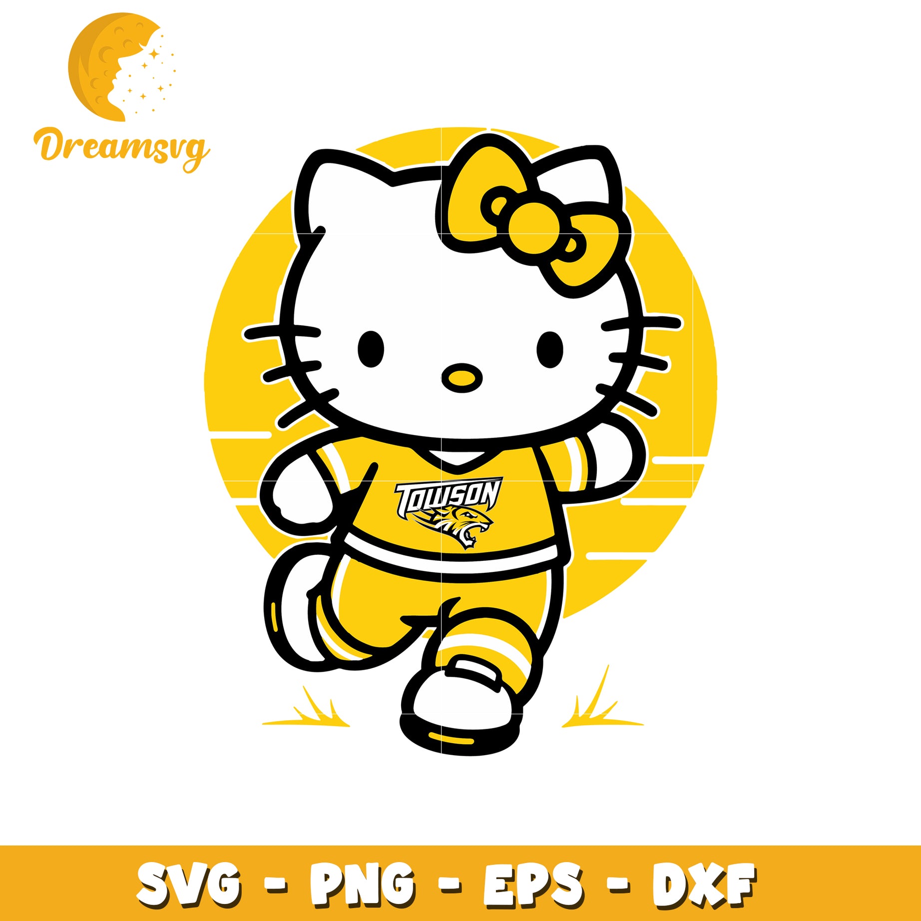 Cheerful Hello Kitty Towson SVG Design for Fans