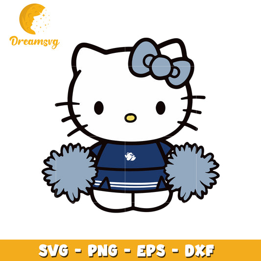 Cheerful Kitty Cheerleader SVG Design for Kids