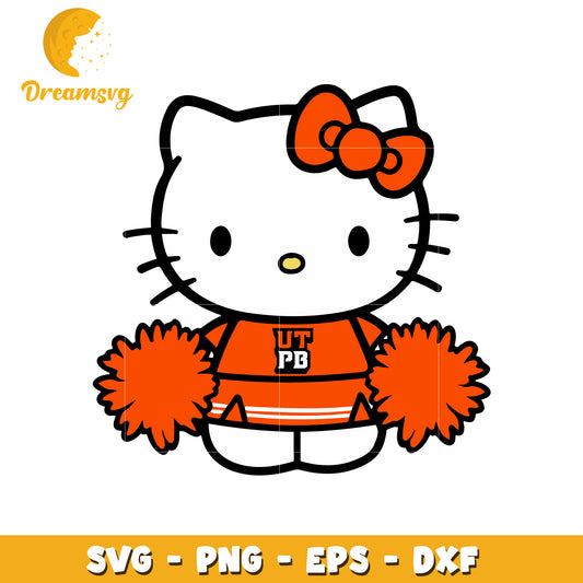 Cheerleading Kitty SVG Design for Crafting Fun