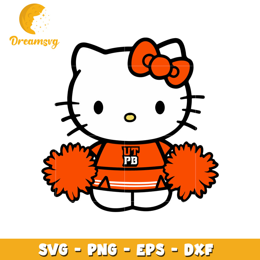 Cheerleading Kitty SVG Design for Crafting Fun