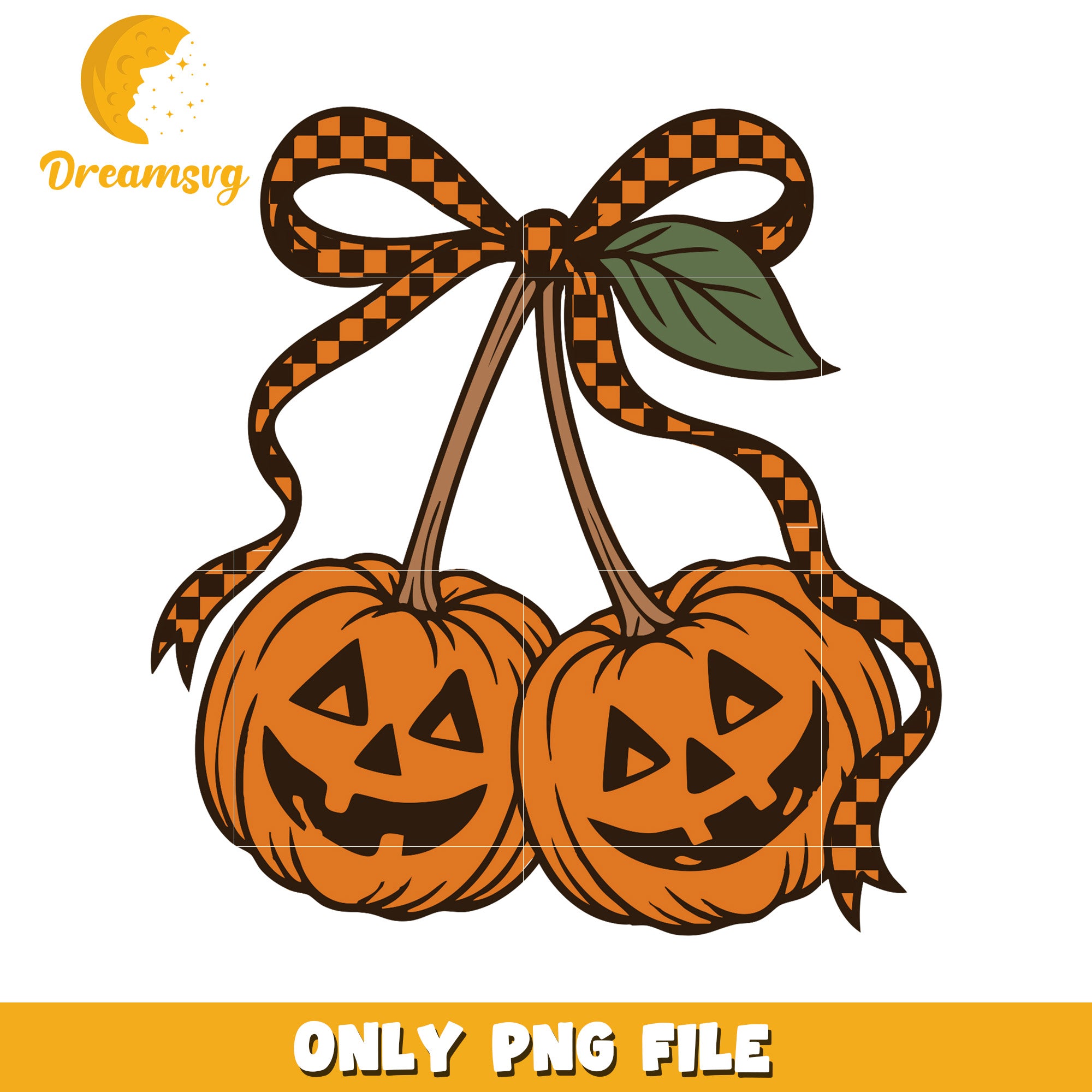 Cherry pumpkin halloween png, halloween png, halloween vacation png