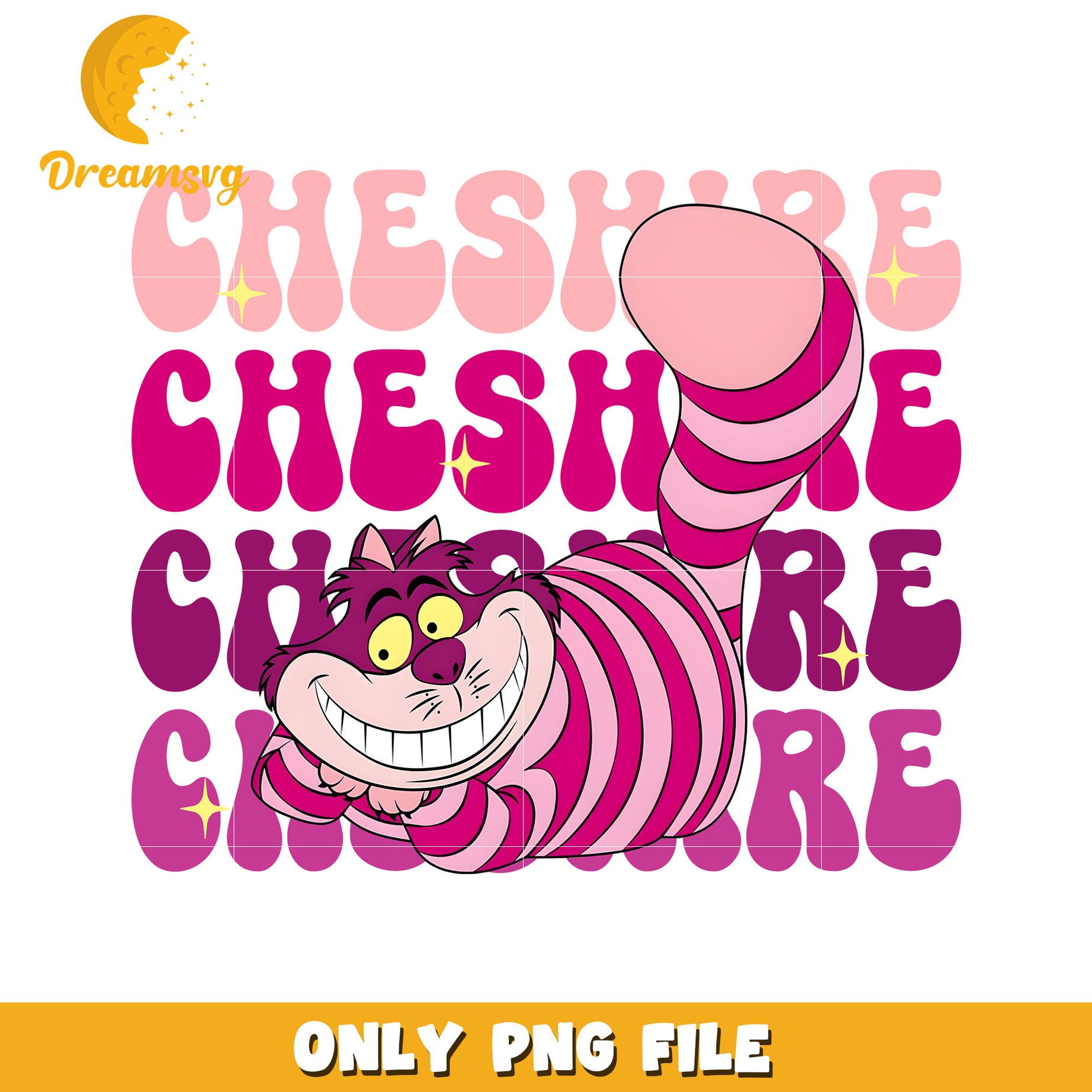 Cheshire cat design png, alice in wonderland png, disney cheshire cat png