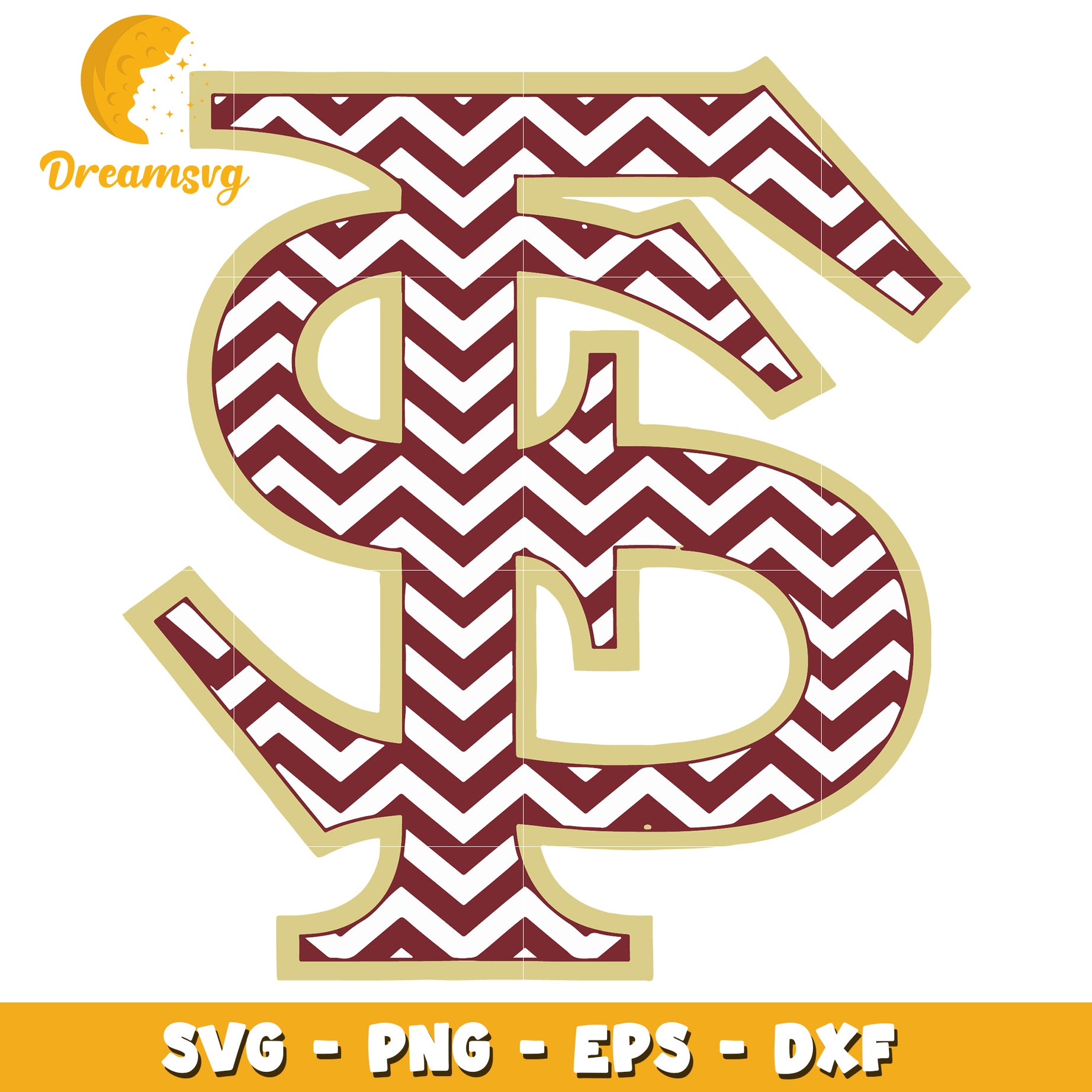 Chevron Letter S SVG PNG EPS DXF Cut File