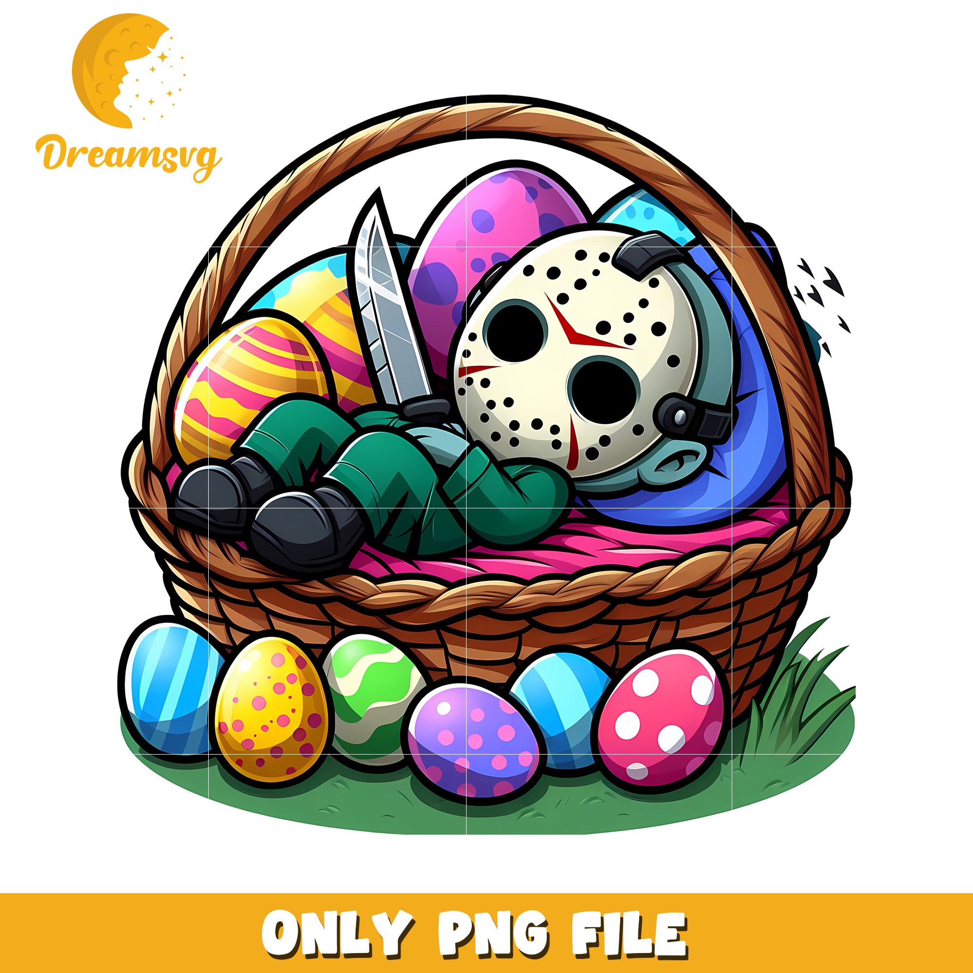 Chibi Jason Voorhees easter eggs png, easter eggs png, movie png
