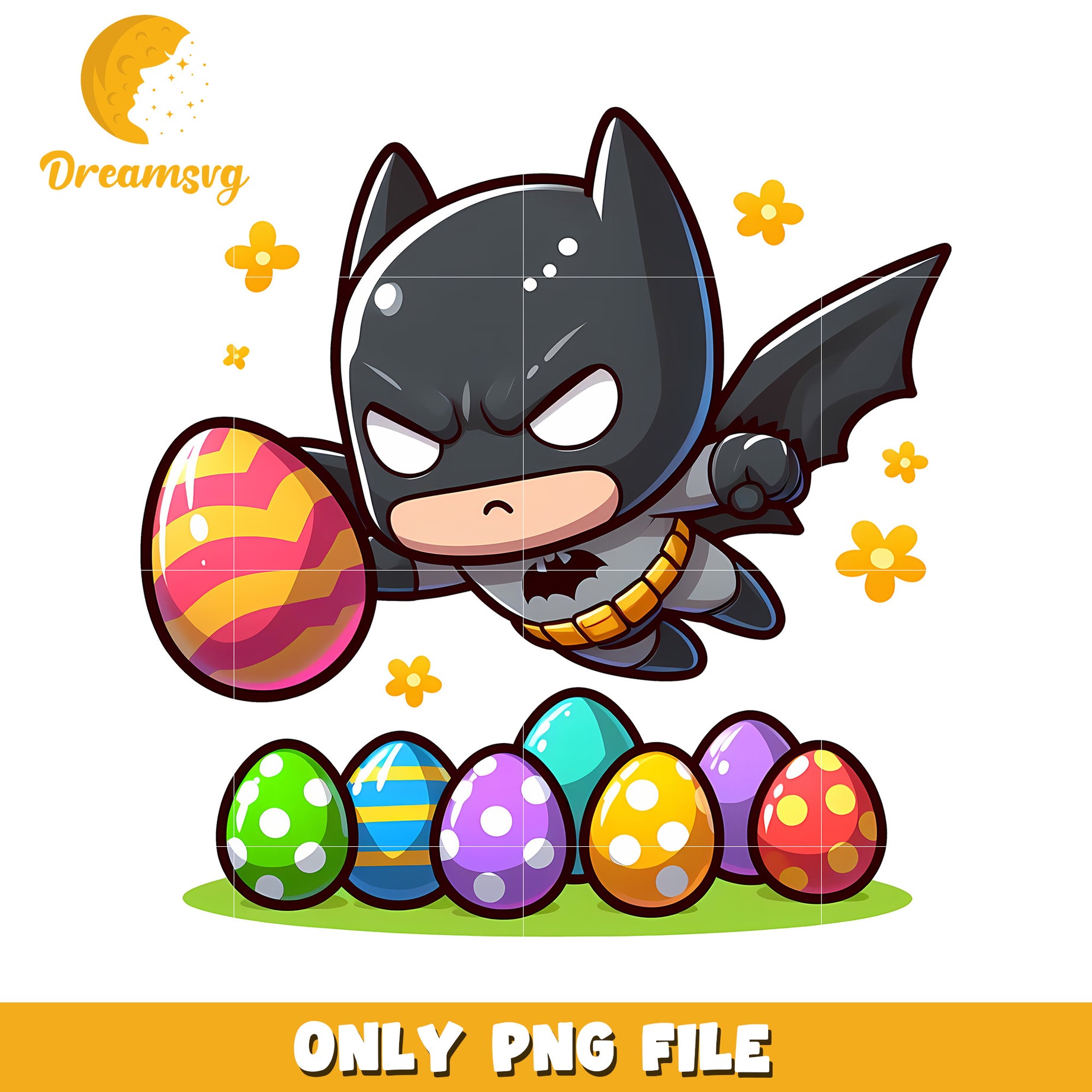 Chibi batman easter day png, easter day png, marvel png
