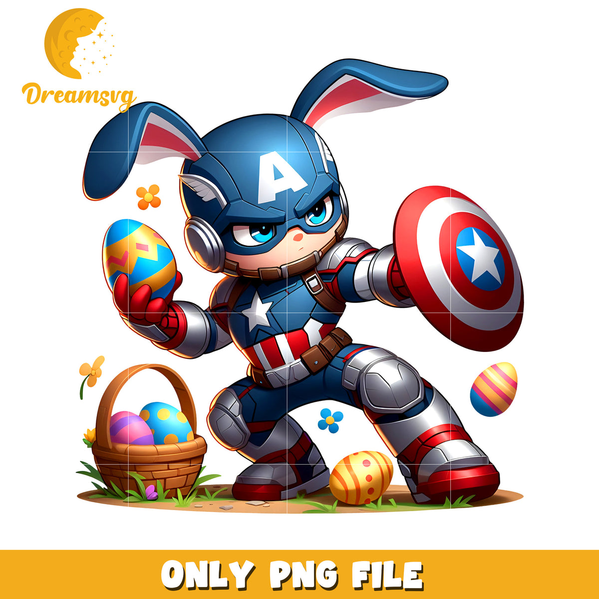 Chibi captain america bunny easter day png, easter day bunny png ...