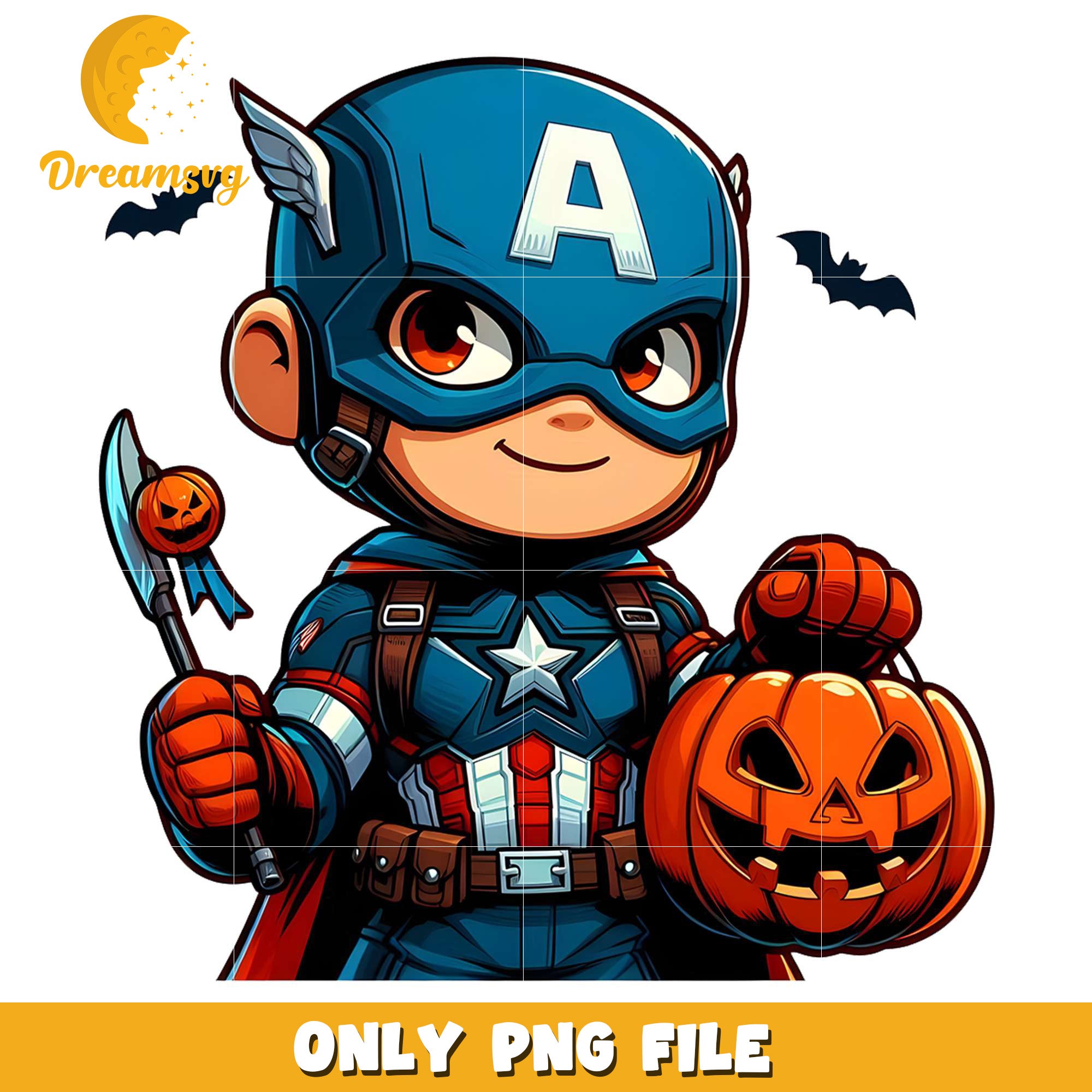 Chibi captain america png, halloween​​​​ toys png, cartoon characters png