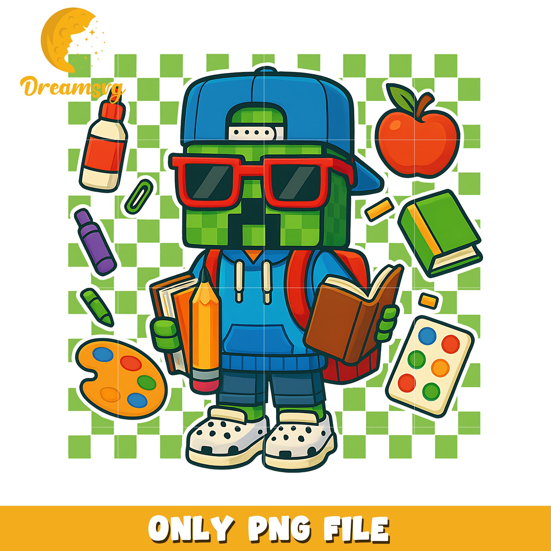 Chibi creeper png, minecraft png, minecraft the movie png