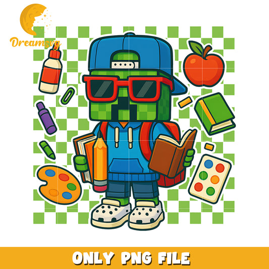 Chibi creeper png, minecraft png, minecraft the movie png