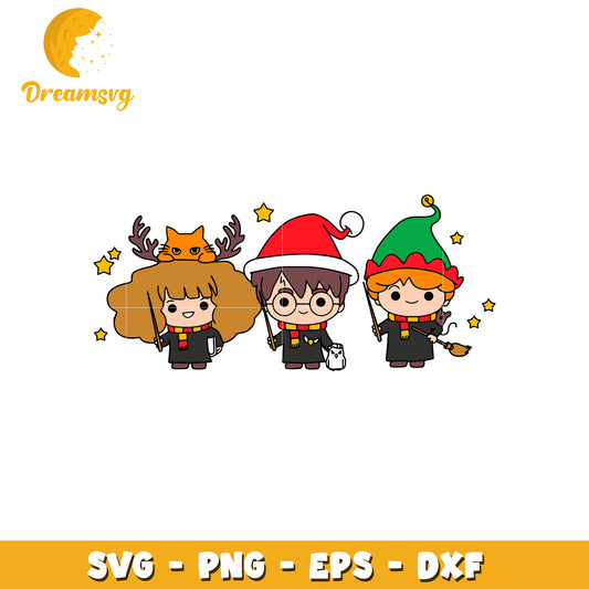 Chibi harry potter characters svg, hogward svg, movies svg