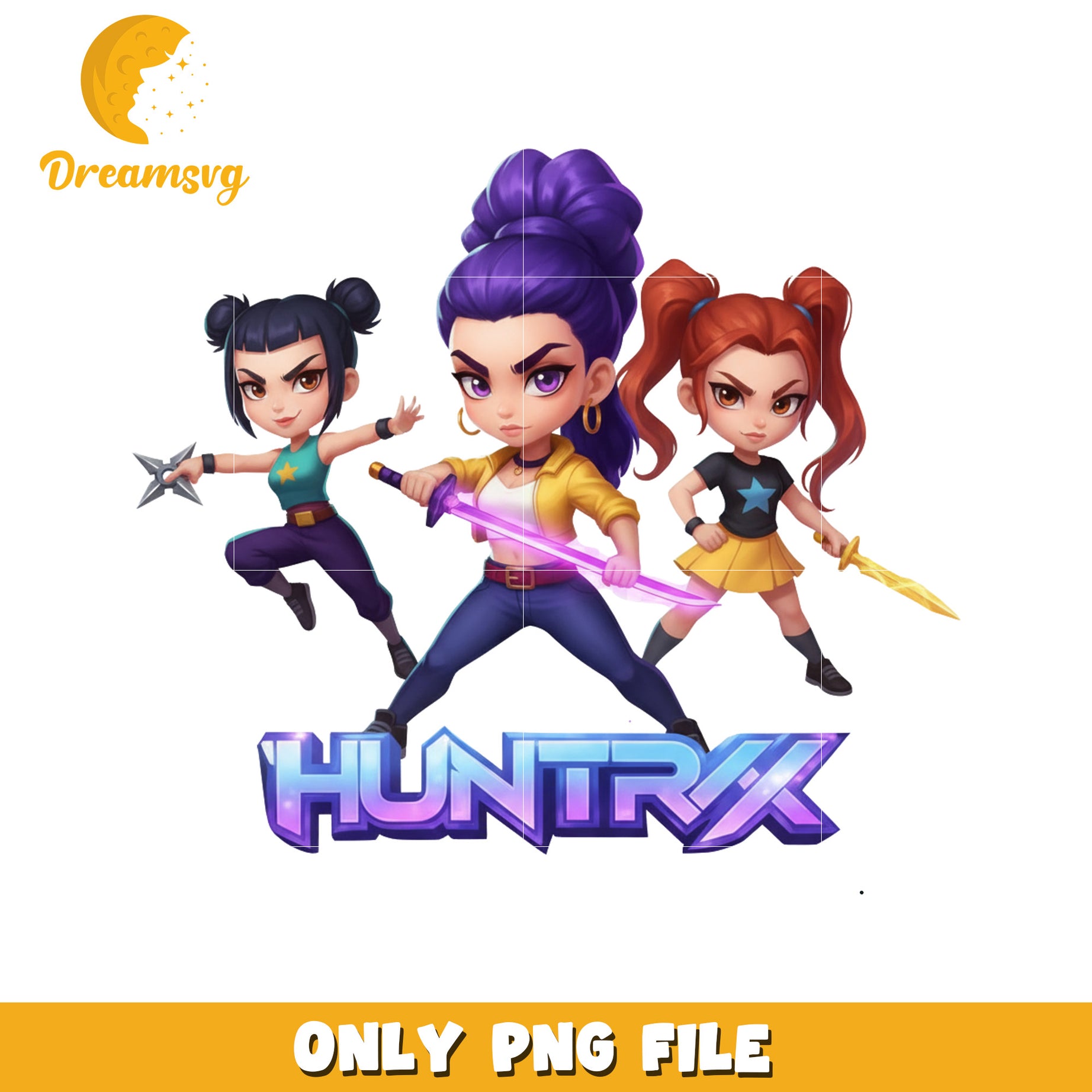 Chibi huntrix png, demon vibes png, kpop core png