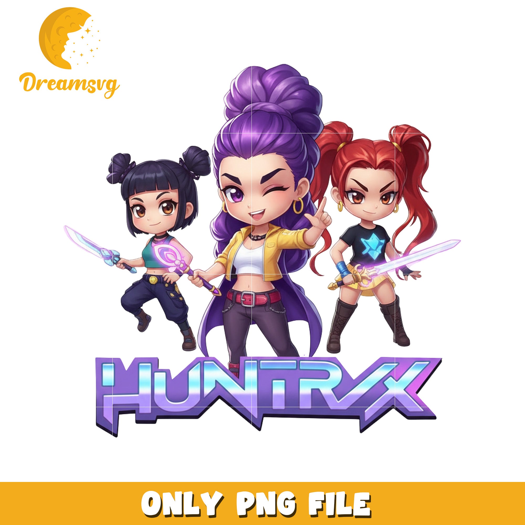 Chibi huntrix png, huntrix​ png, korean cartoons png