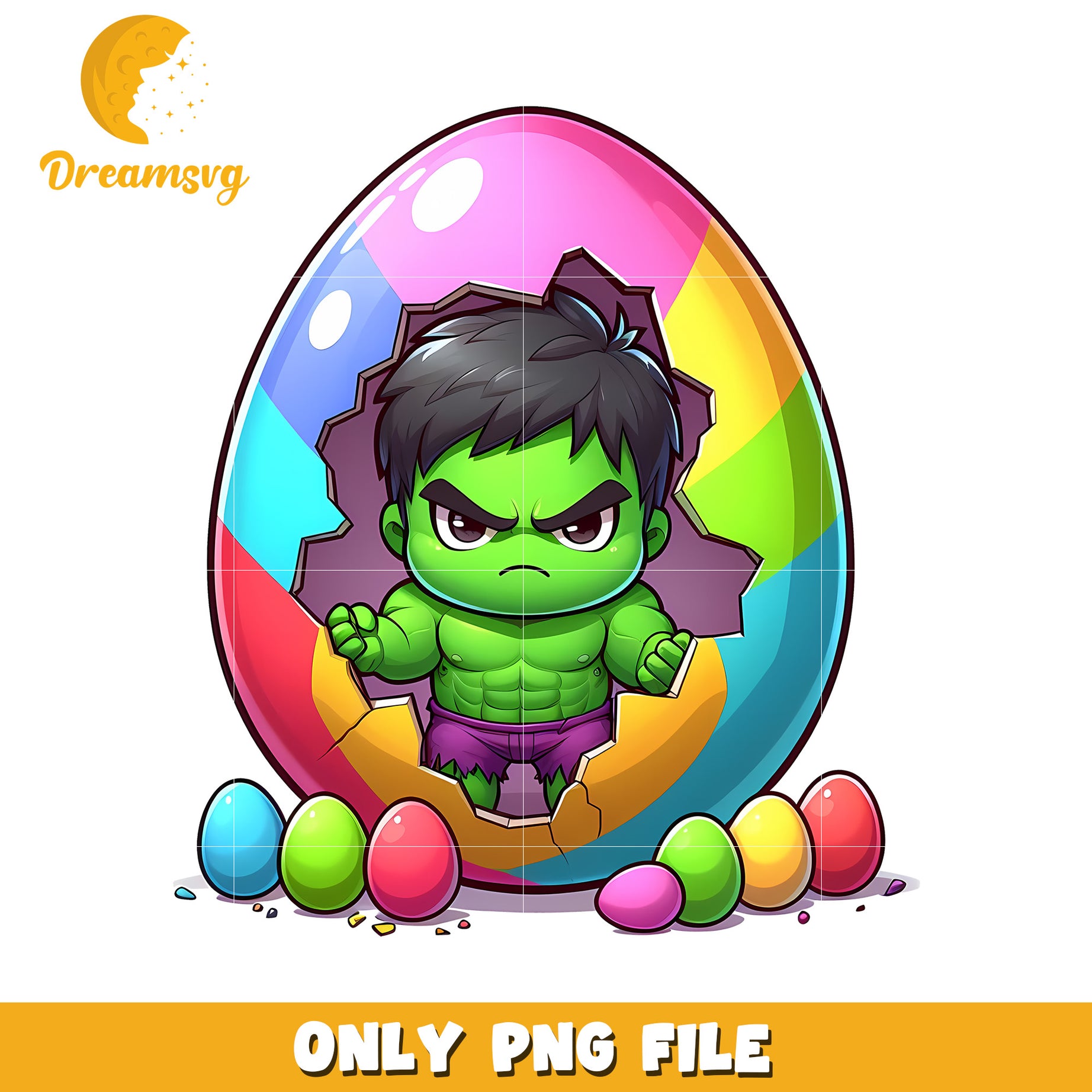 Chibi incredible hulk easter day png, easter day png, marvel png