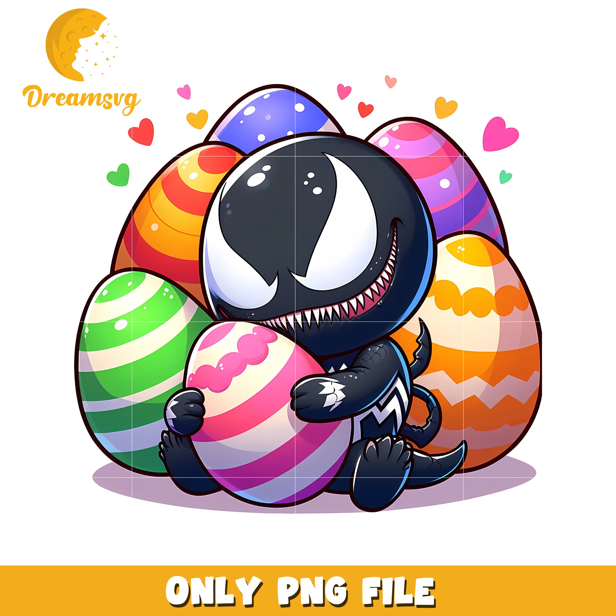 Chibi venom easter day png, easter day png, marvel png
