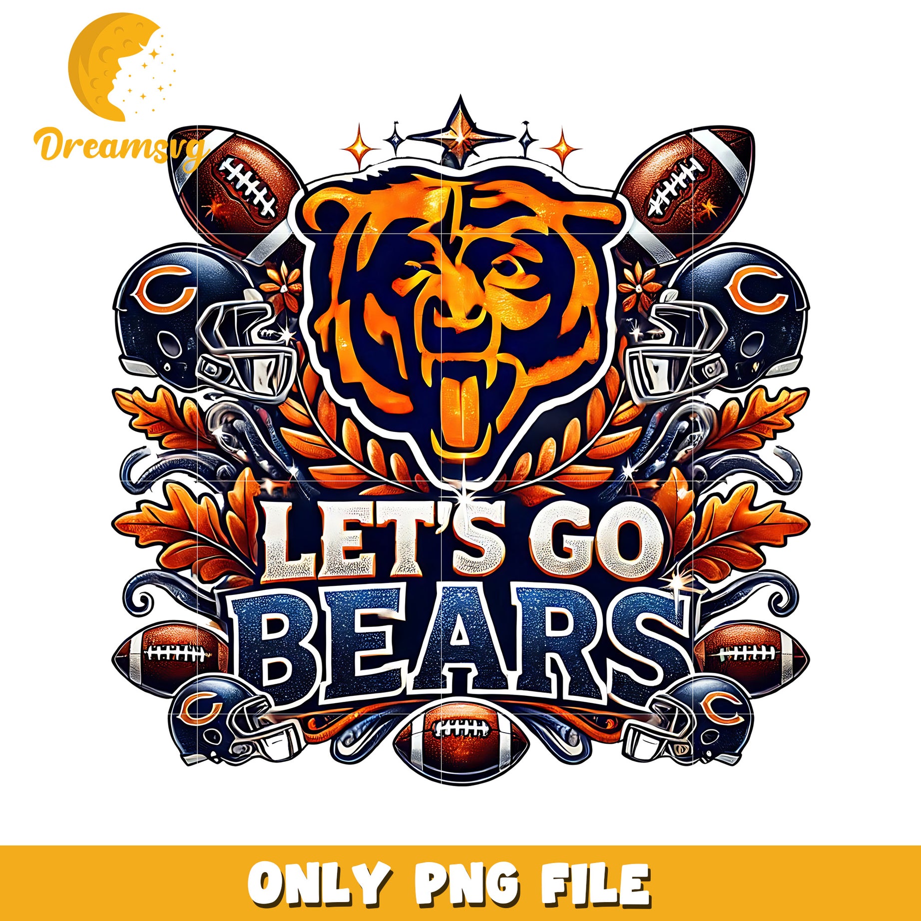 Chicago bears let's go png, nfl balll png, nfl teams png