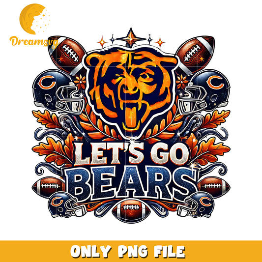 Chicago bears let's go png, nfl balll png, nfl teams png