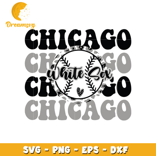 Chicago white sox baseball svg, baseball svg, chicago svg