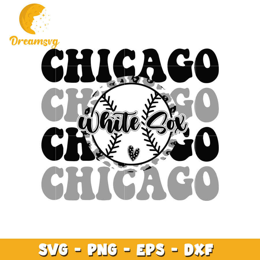 Chicago white sox baseball svg, baseball svg, chicago svg