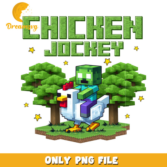Chicken Jockey PNG File, Minecraft Character, Digital Download Art
