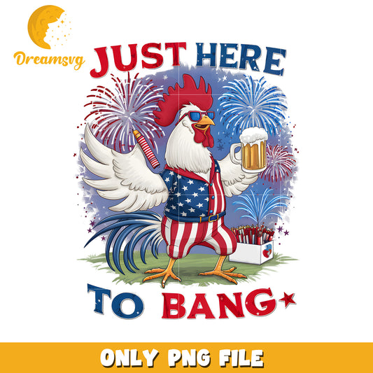 Chicken just here to bang png, funny chicken png, silly animal meme png
