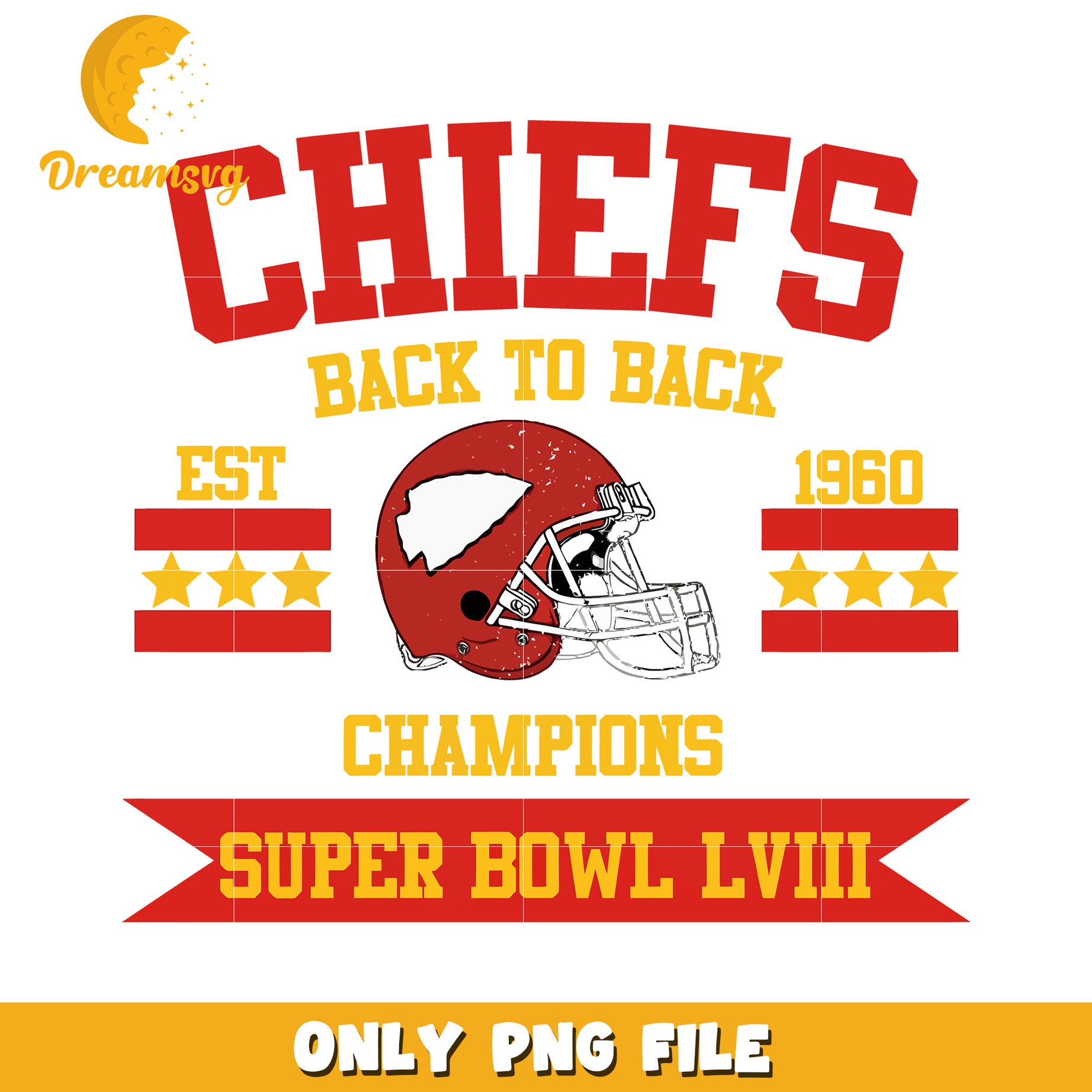 Chiefs Back to Back Champions Super Bowl LVIII PNG