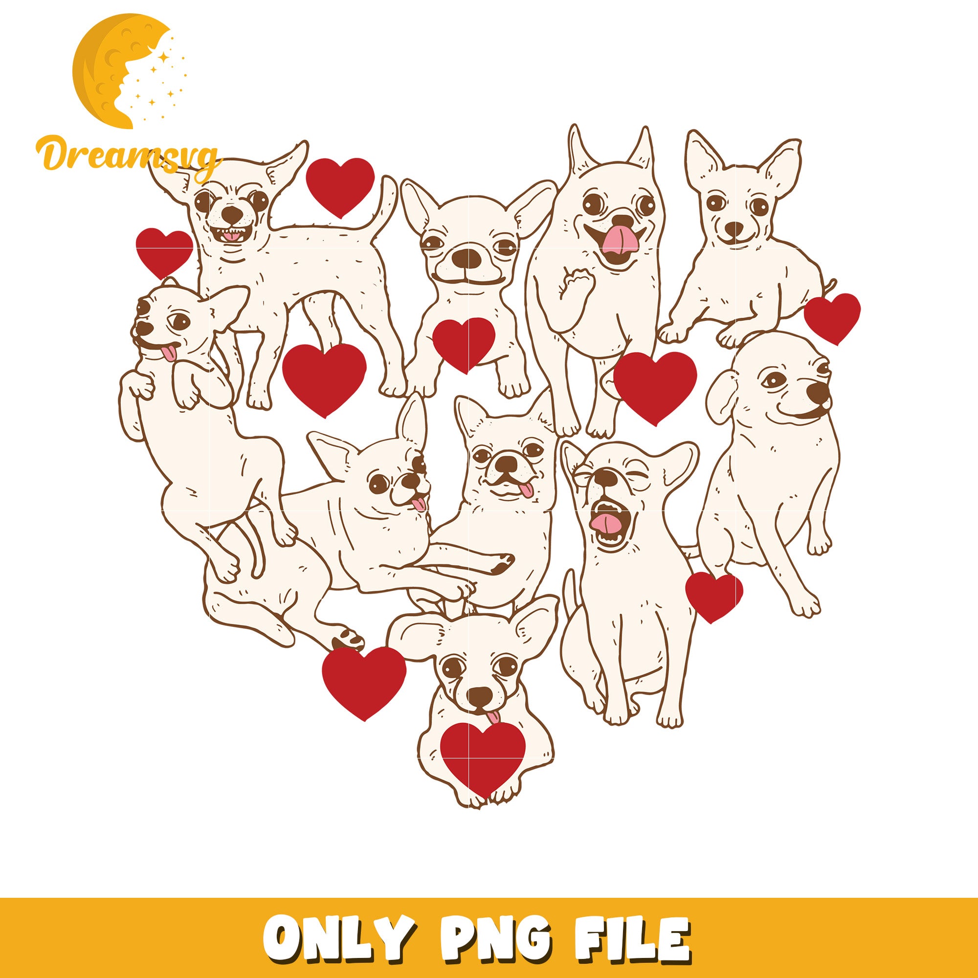 Chihuahua Heart PNG Design