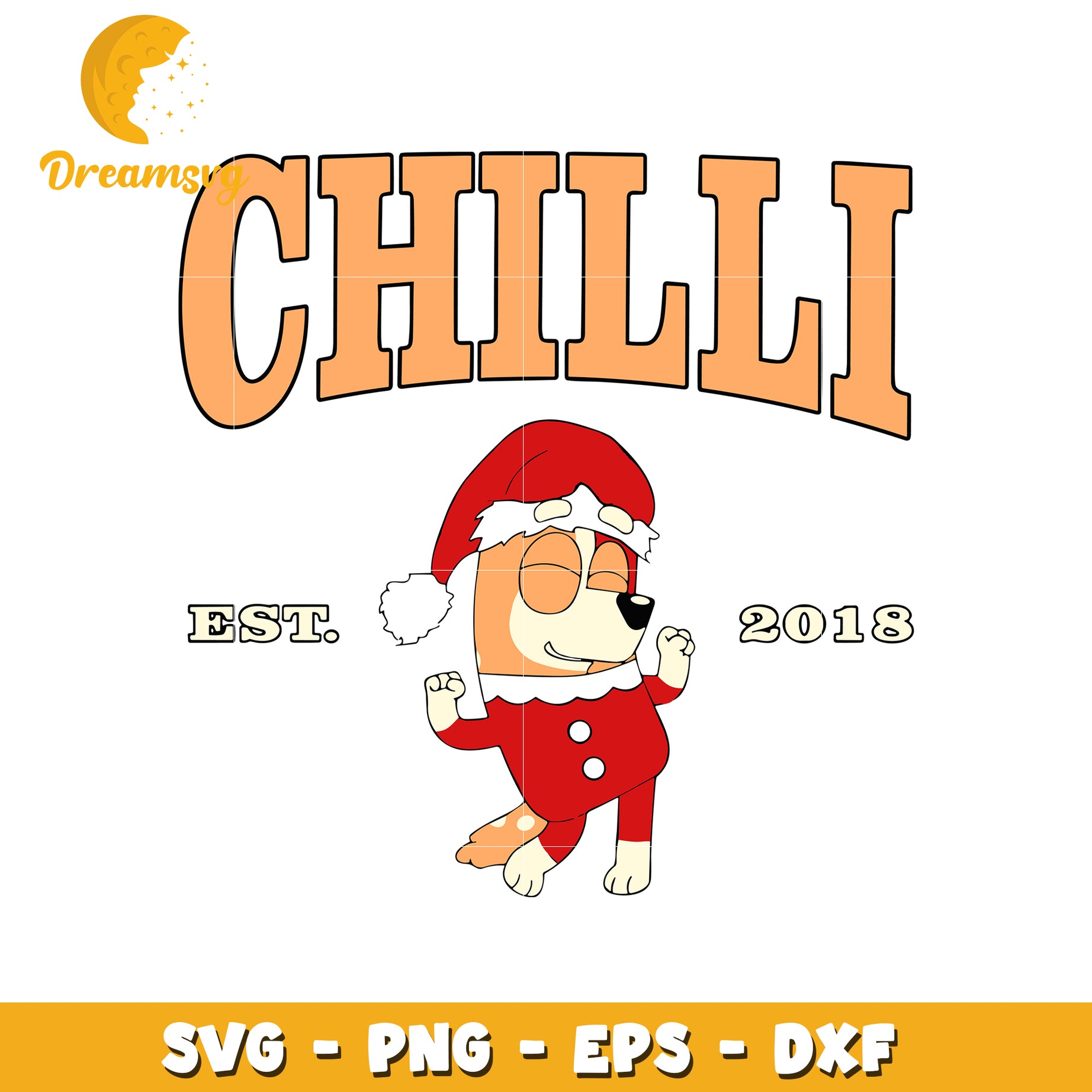 Chilli est 2018 bingo santa svg, chilli svg, cartoon svg