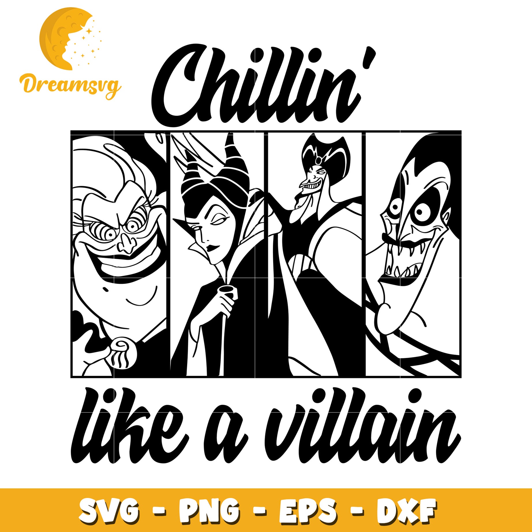 Chillin Like a Villain SVG PNG EPS DXF