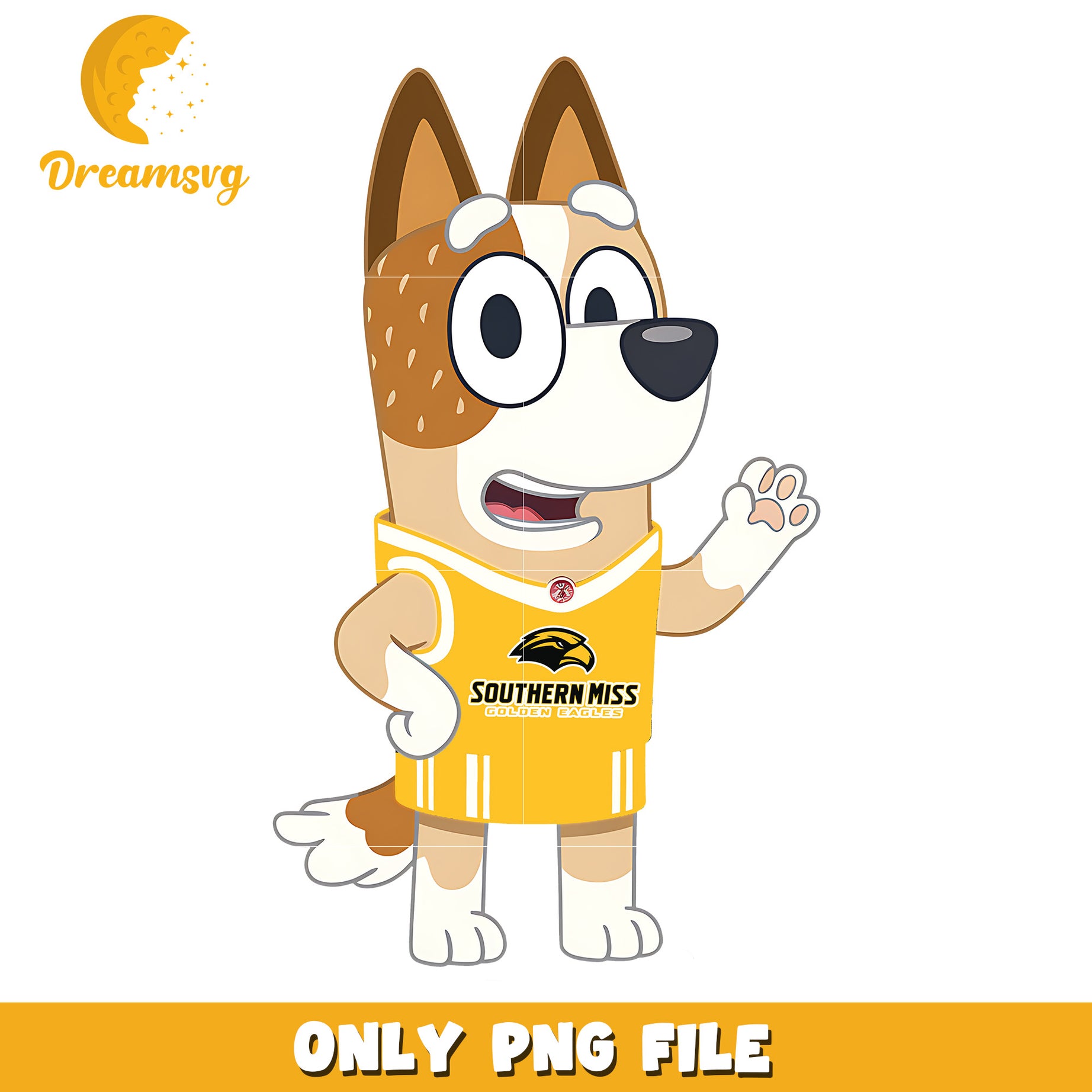 Chilly Heeler character png, Southern Miss Golden Eagles png, ncaa png