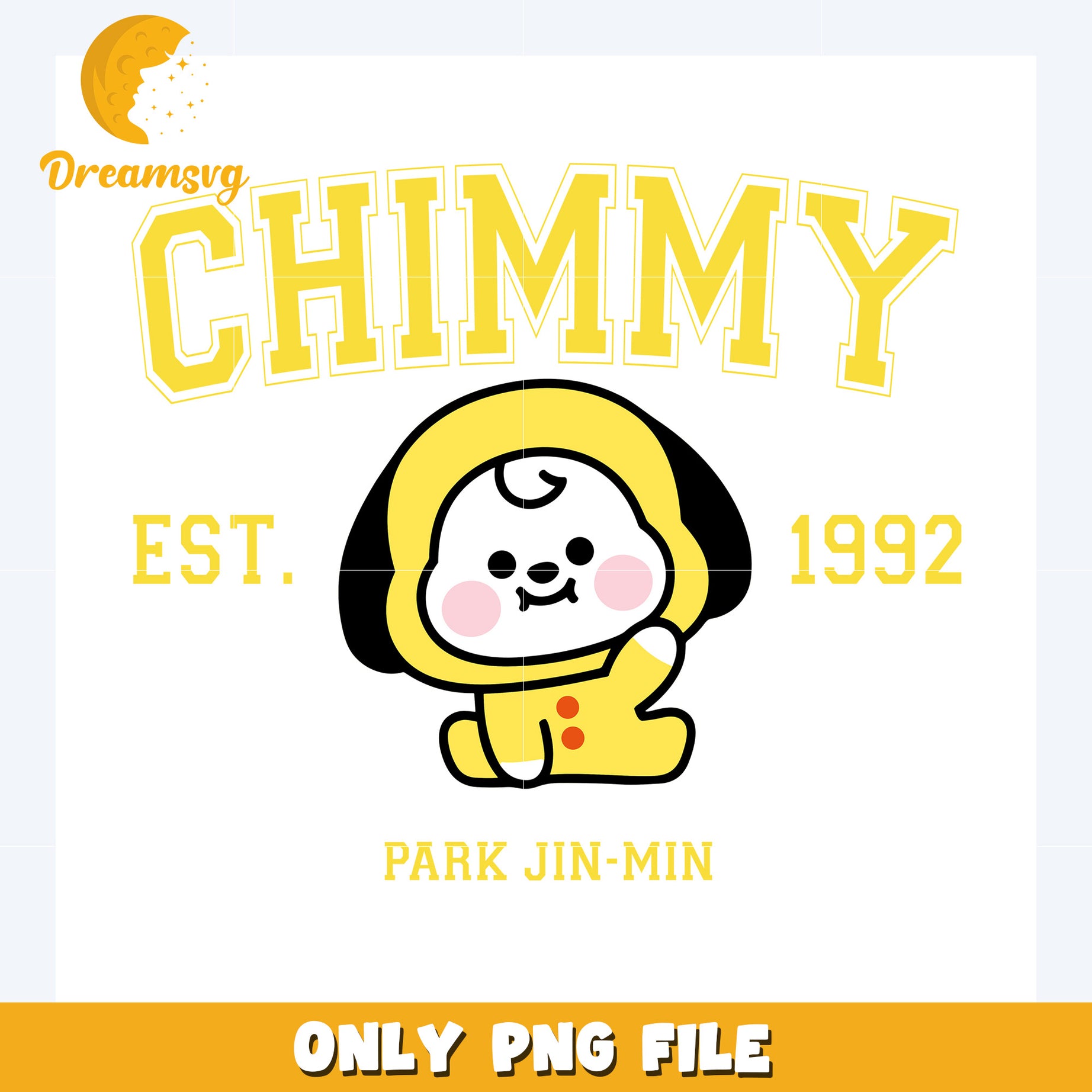 Chimmy cute png, bts bt21 png, kpop band mascot png