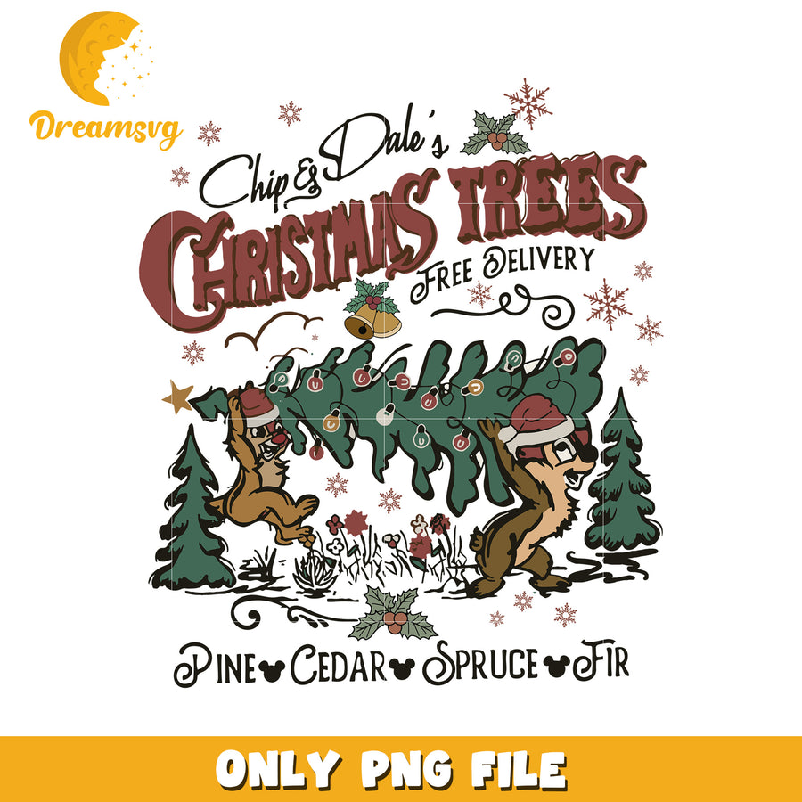 Chip and dale png, disney celebration png, christmas dream png