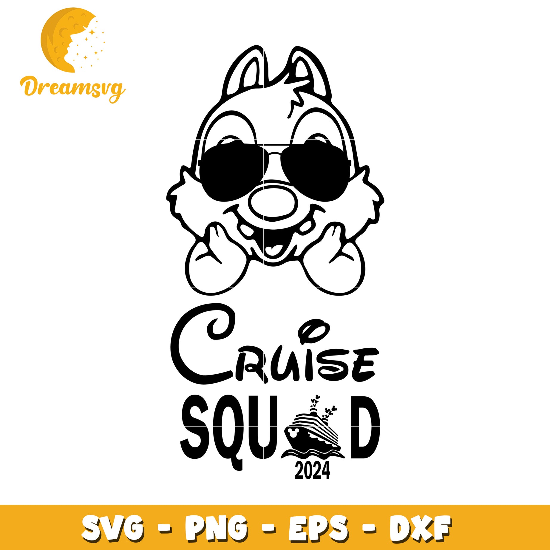 Chipmunk Cruise Squad 2024 SVG PNG EPS DXF