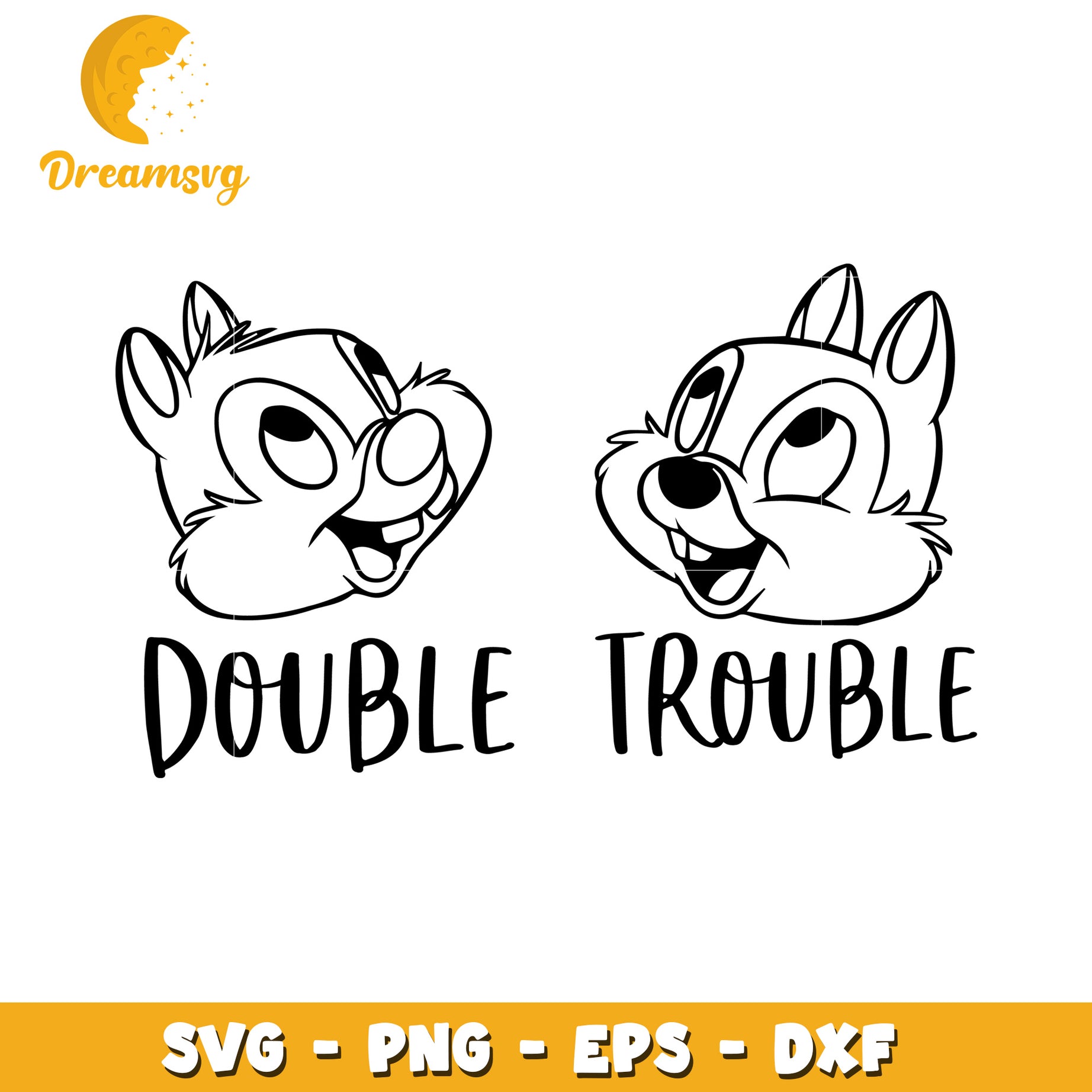 Chipmunk Double Trouble SVG Cut Files