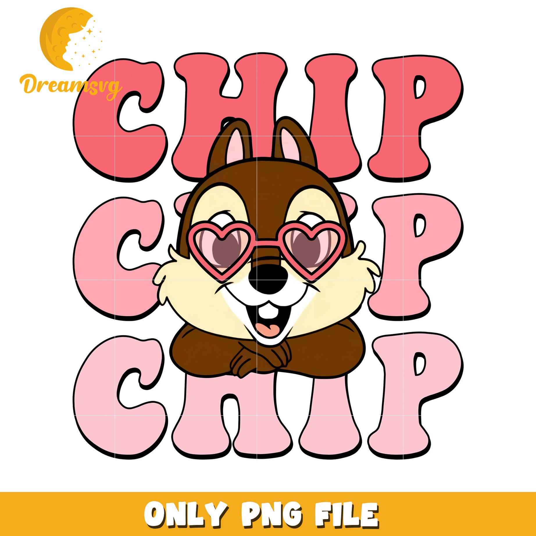 Chipmunk PNG Cute Heart Glasses