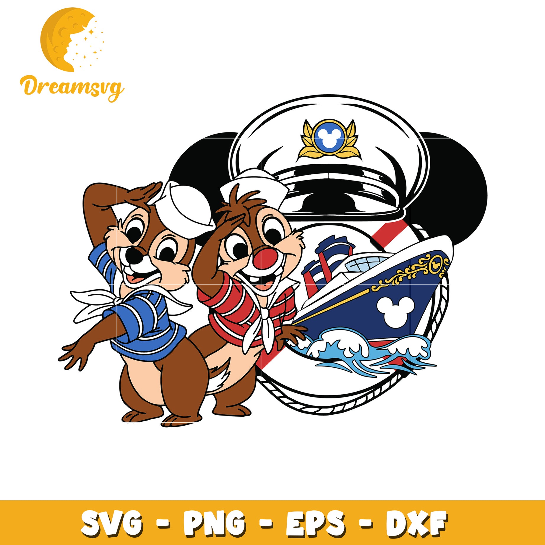 Chipmunk Sailor Mickey SVG Cut File