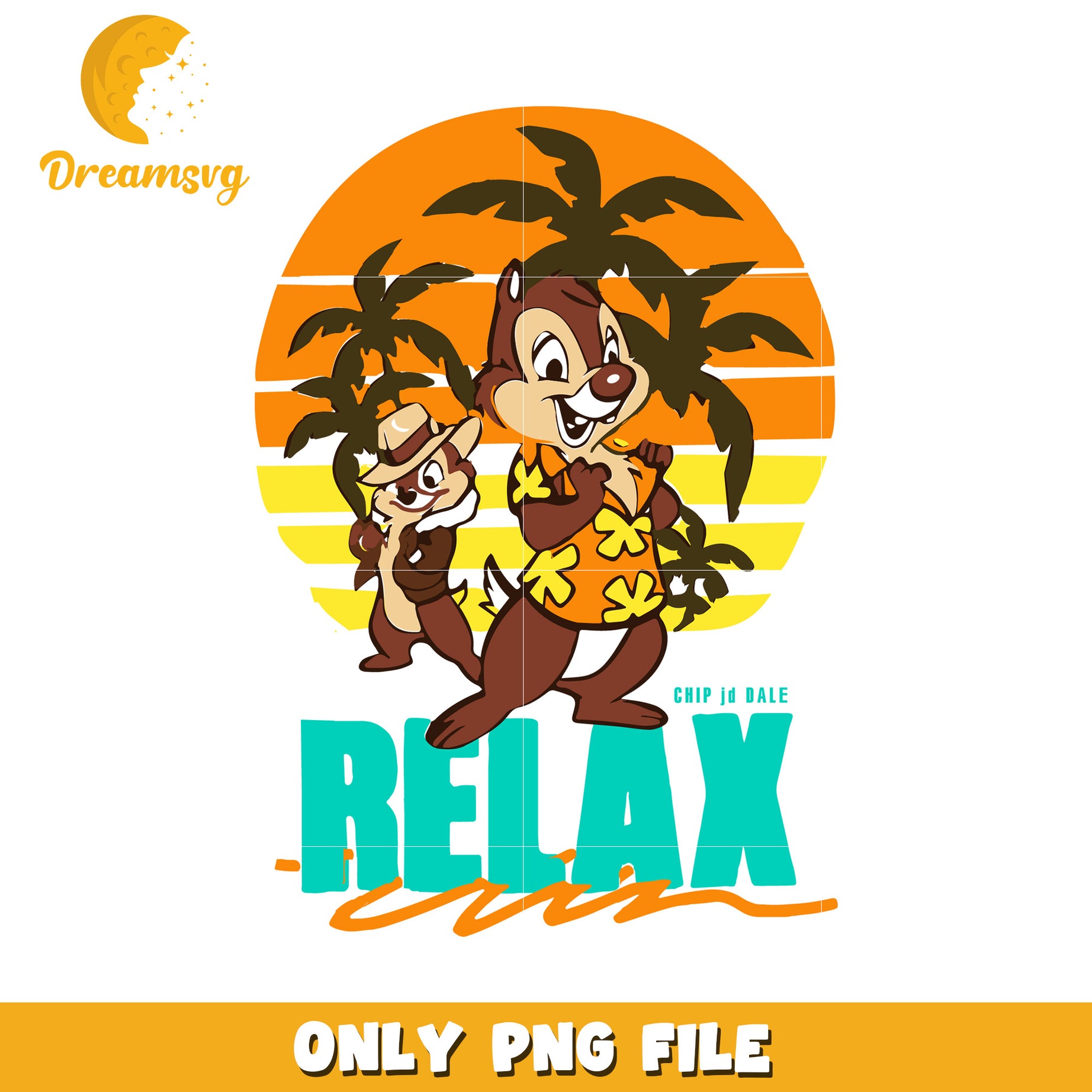 Chip relax shirt svg, chip character png, funny chipmunk png