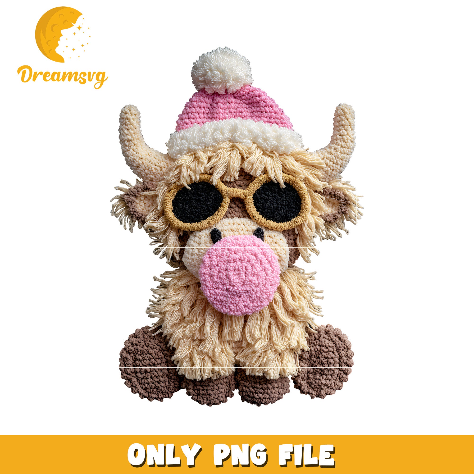 Chirstmas moo png, christmas cookies​​​ png, yarn art png