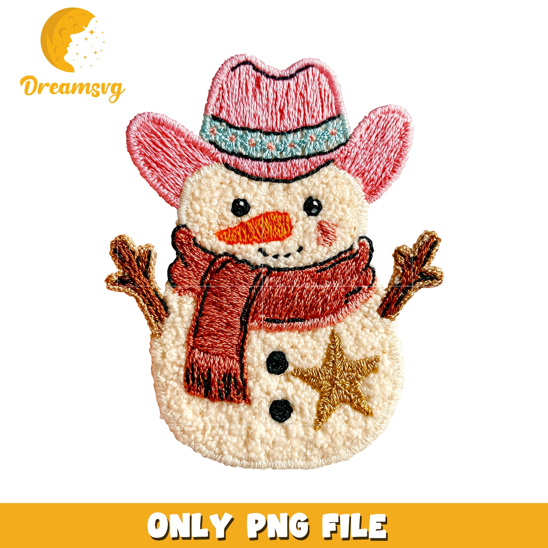 Chirstmas snowman png, christmas design​​​ png, knitted art png