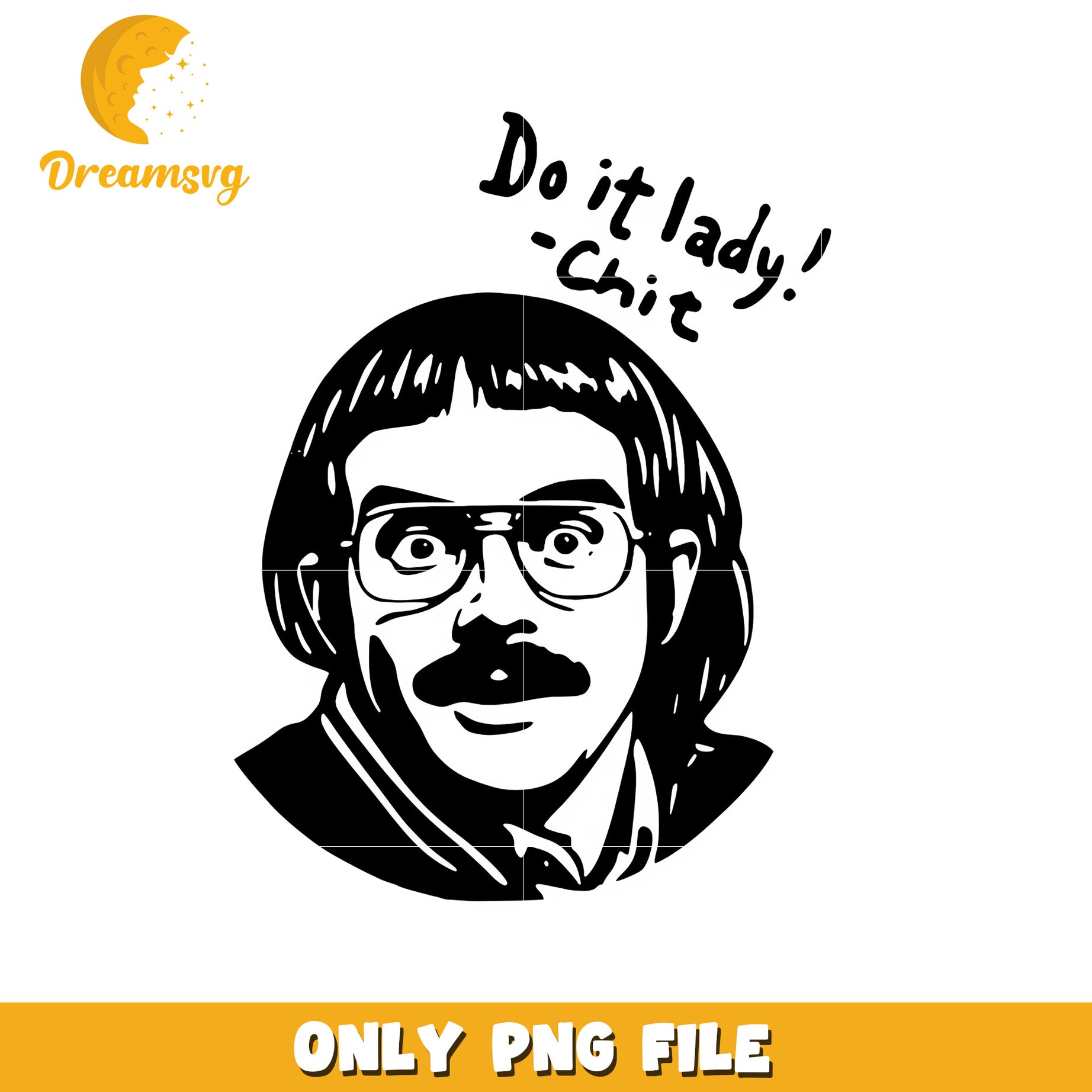 Chit do it lady illustration png, chit meme png, viral phrase png