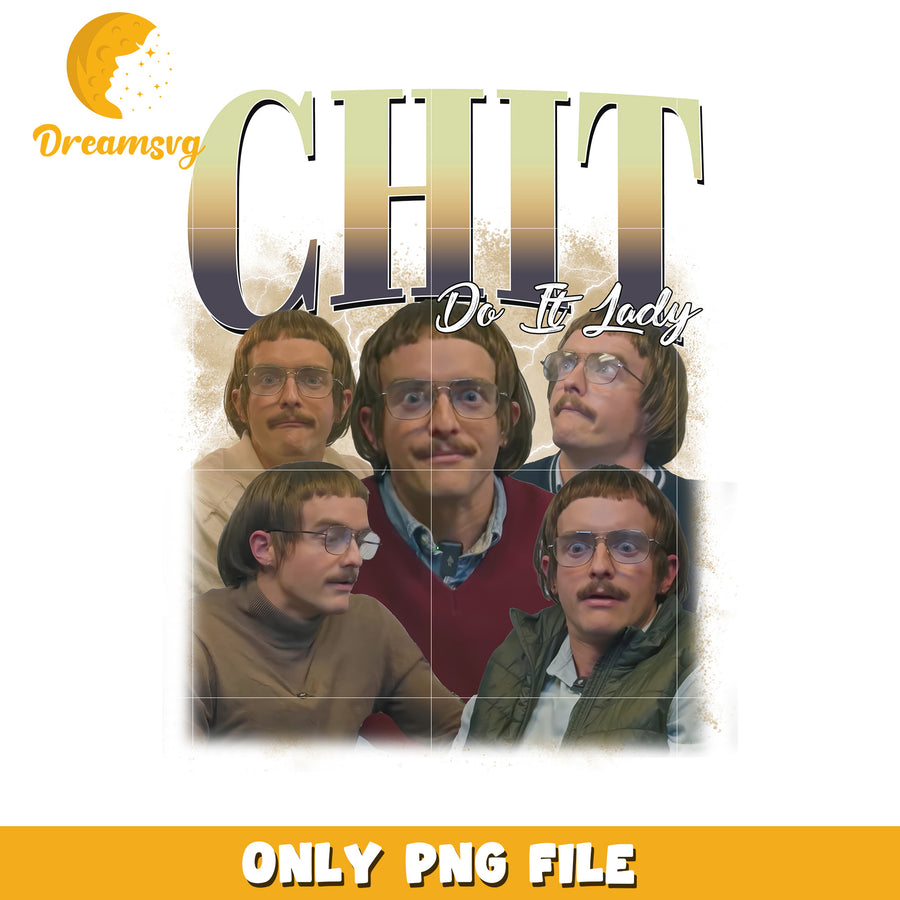 Chit do it lady png, awkward humor png, office joke png