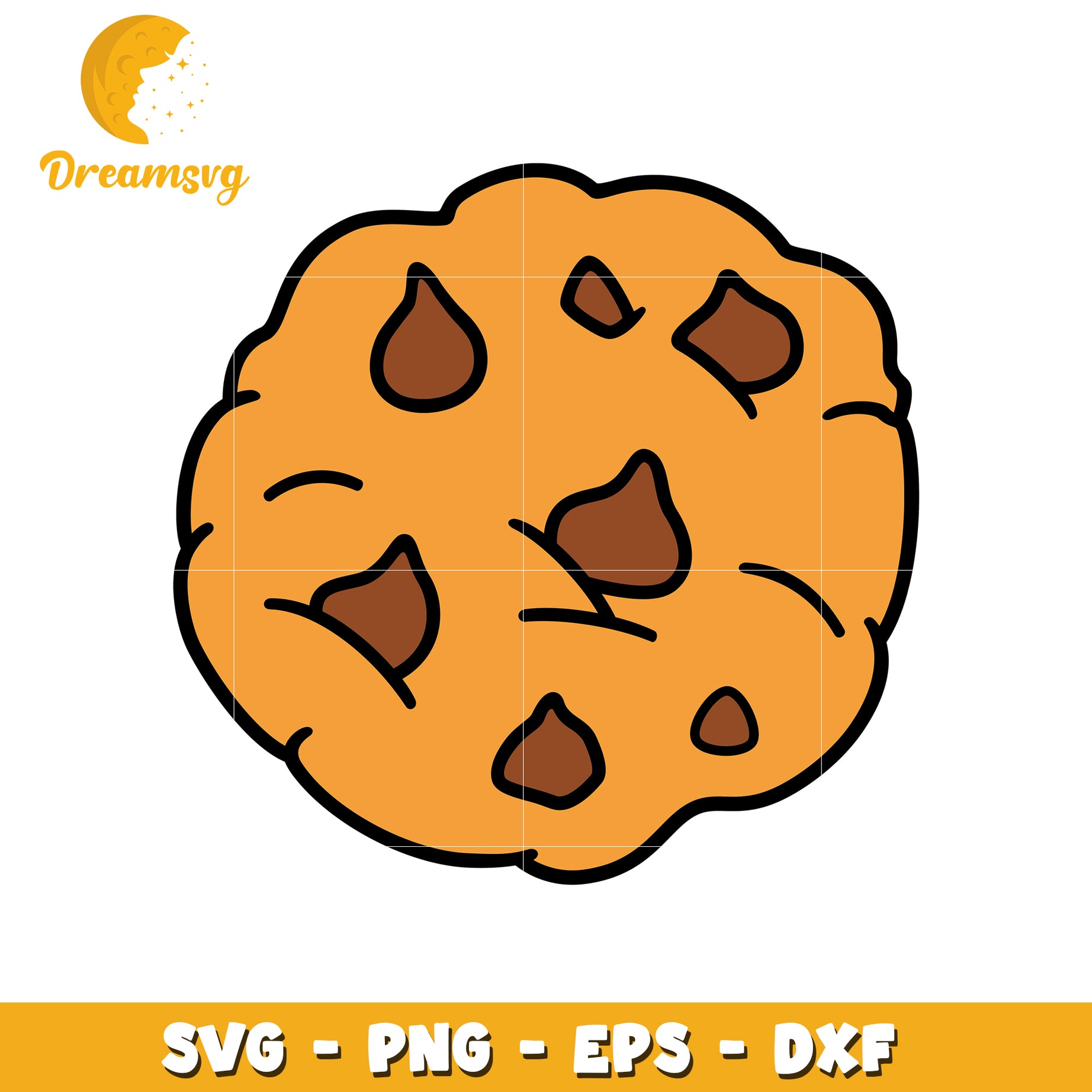 Chocolate Chip Cookie SVG Cut File